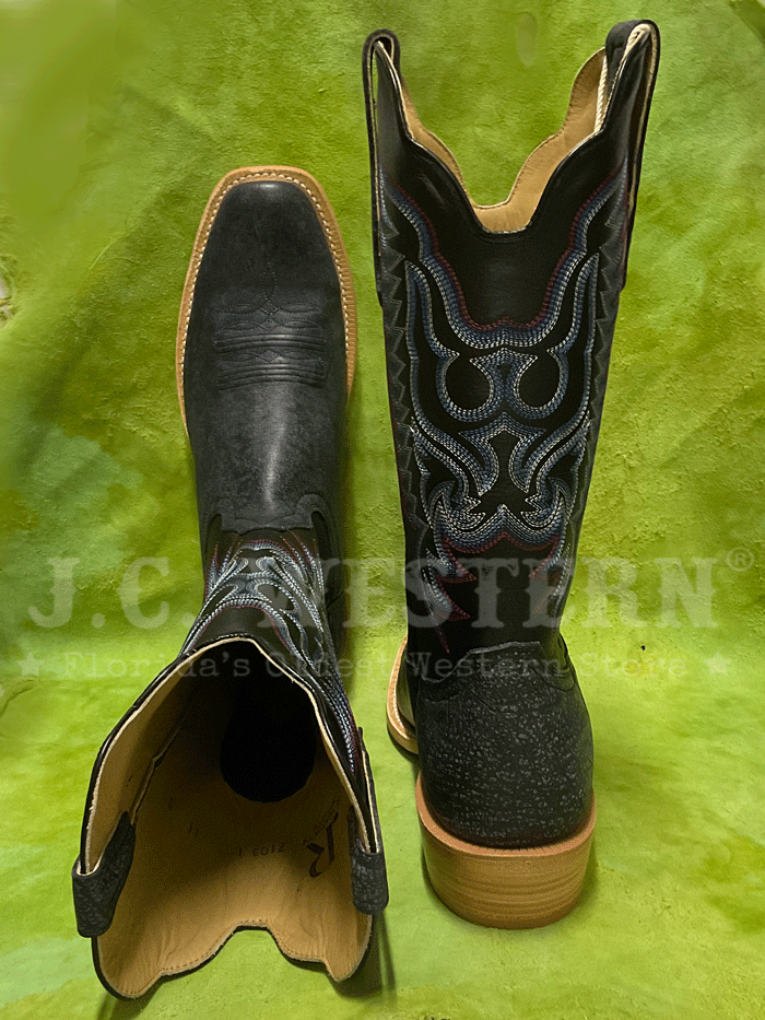 R.Watson RW7103 Men's Cape Buffalo Western Boots in Midnight Blue - Durable & Stylish Cowboy Boots for Riding, Work & Outdoor Adventures
