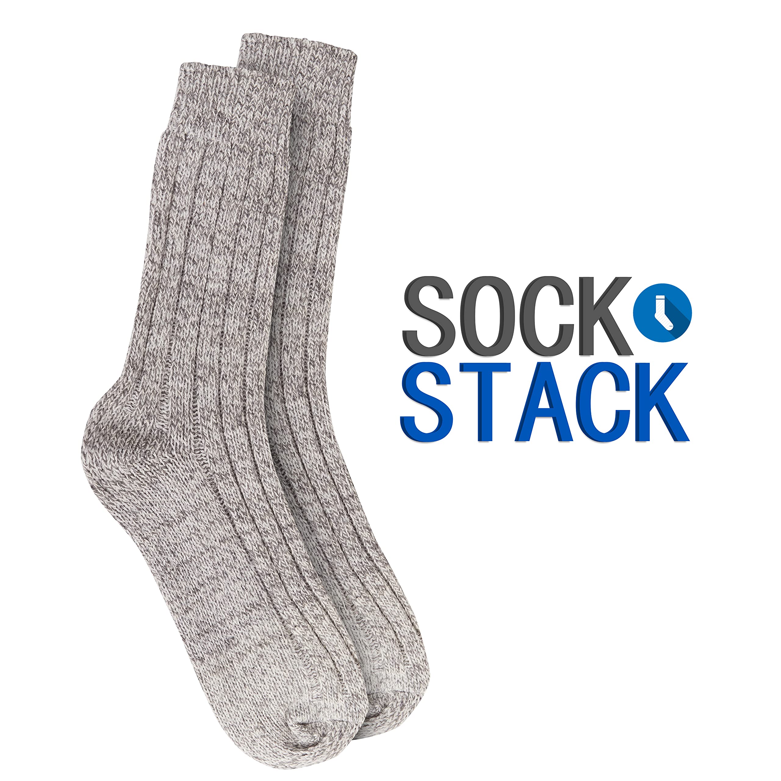 6 Pairs Women's Chunky Wool Socks - Thick Heavy Duty Boot Socks for Work & Winter (UK Size 4-7) - Warm Thermal Socks for Hiking, Outdoor Activities & Cold Weather