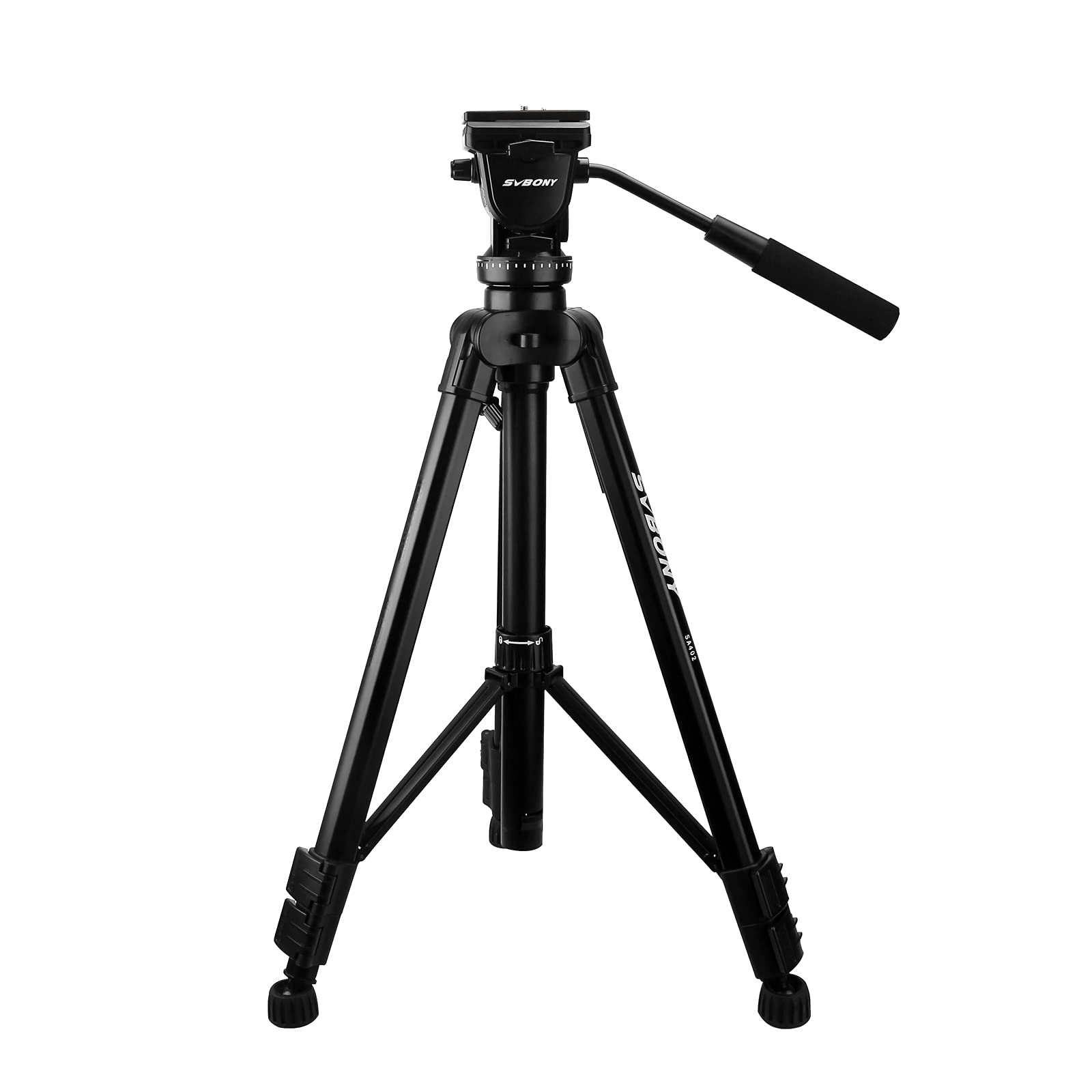 SVBONY SA402 Professional Aluminum Travel Tripod with Fluid Head - 1/4