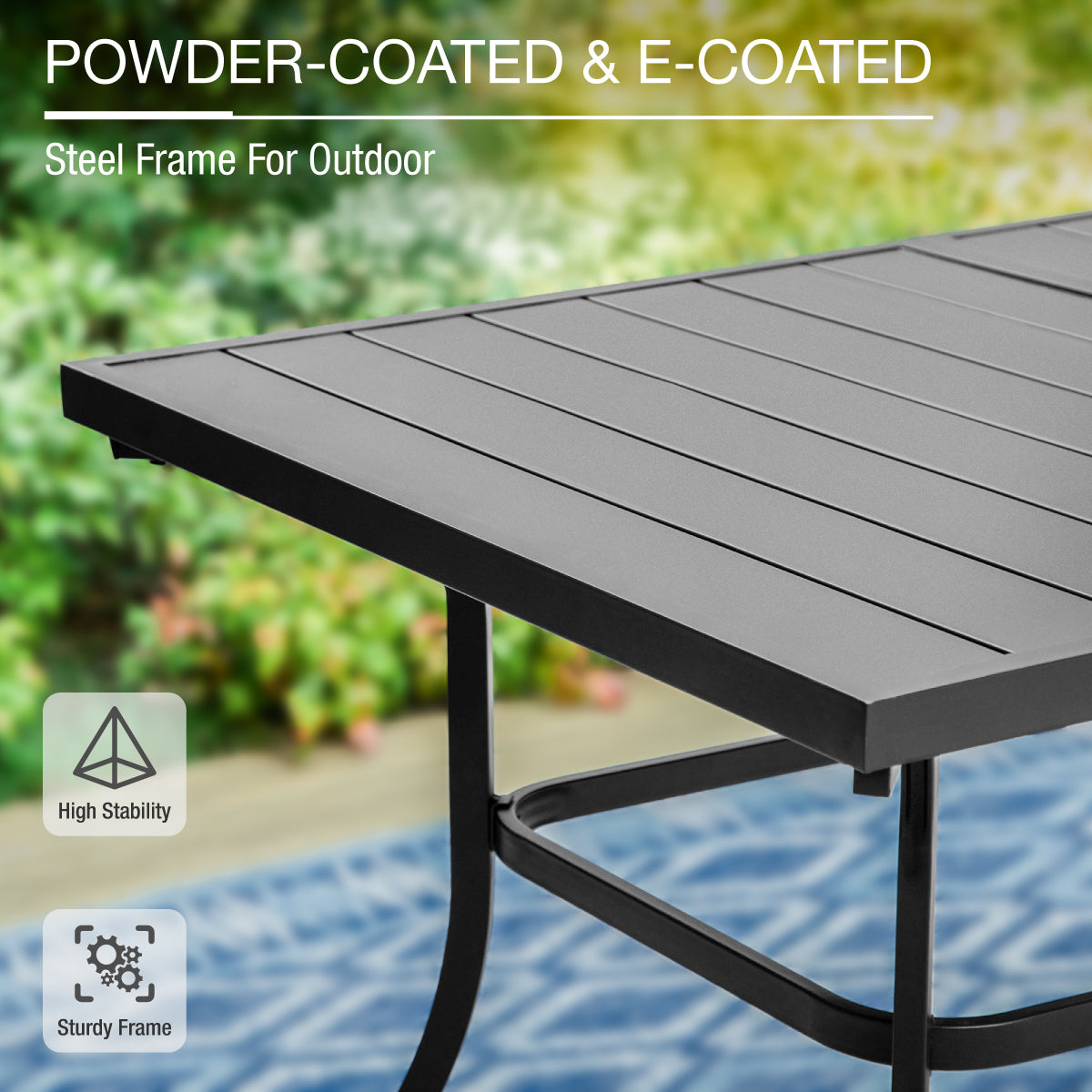 PHI VILLA 8-Piece Patio Dining Set with 13ft Umbrella, Textilene Swivel Chairs & Steel Table - Outdoor Furniture for Backyard, Poolside, and Garden Relaxation