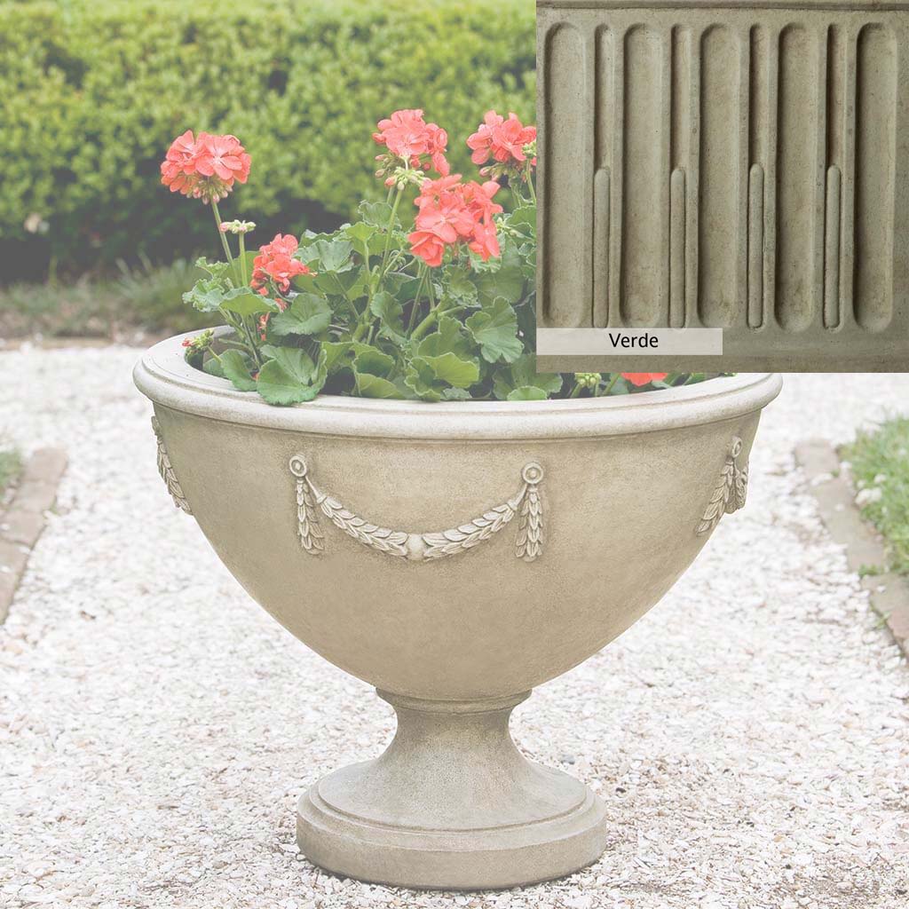 Campania International Williamsburg Neoclassic Urn - Large Outdoor Garden Planter, Classic Antique-Style Resin Urn for Patio, Porch & Landscaping Decor - Perfect for Flowers, Plants & Home Décor