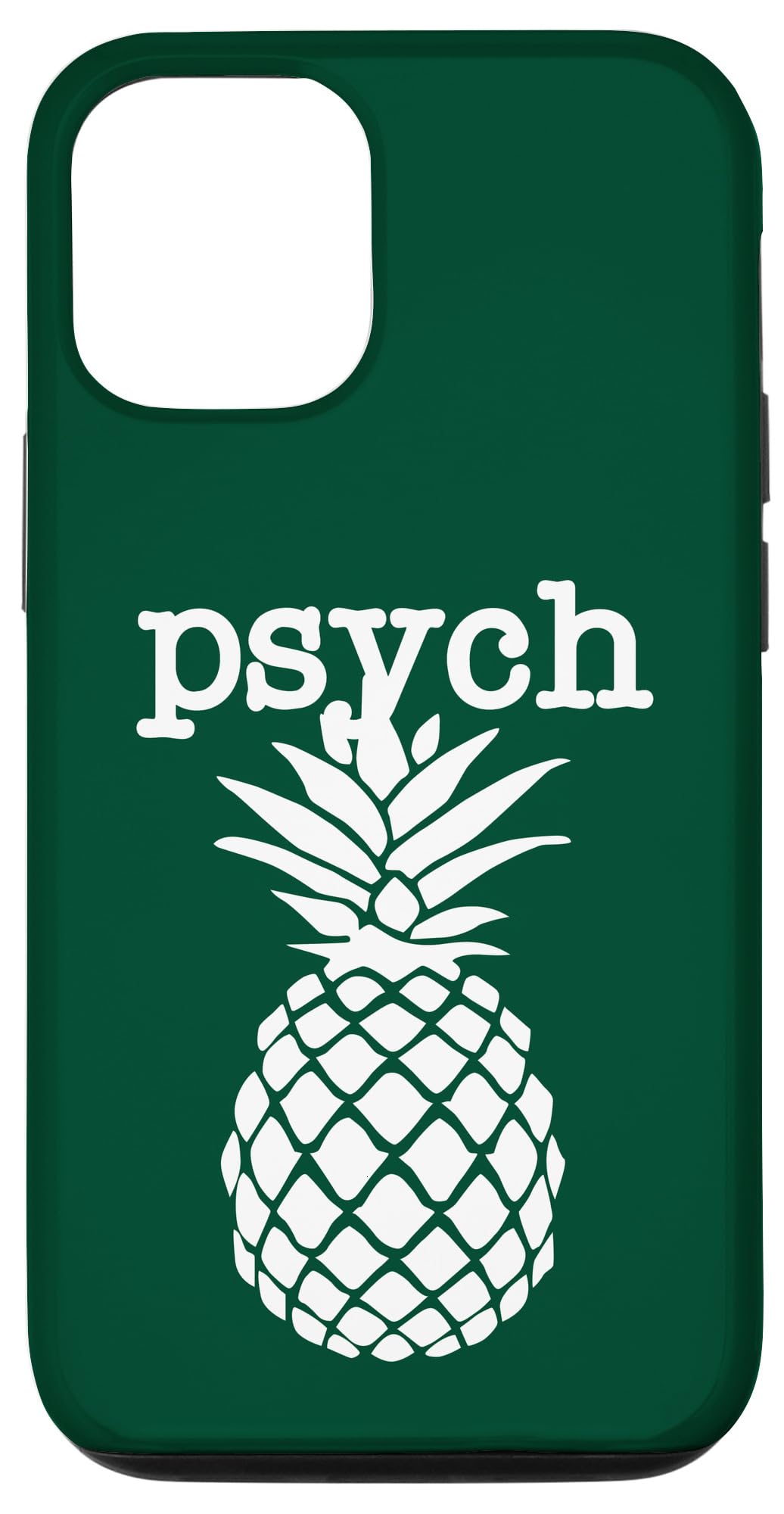 iPhone 12/12 Pro Case - Dark Green Pineapple Graphic Design | Funny Protective Cover for iPhone 12/12 Pro | Perfect for Summer, Beach & Tropical Vibes