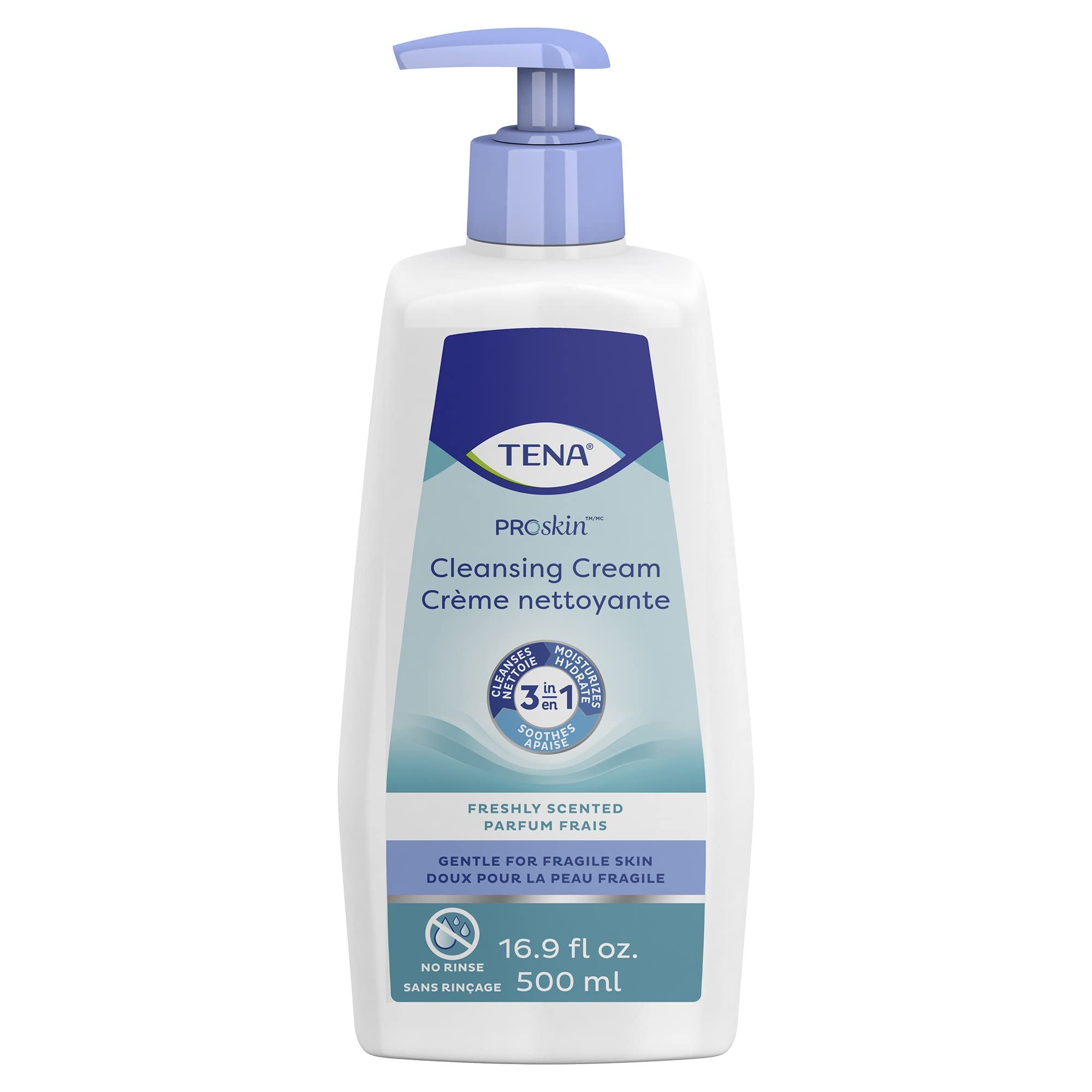 TENA ProSkin Scented Shampoo & Body Wash - 16.9 oz (64363) | Gentle Cleanser for Sensitive Skin | Perfect for Elderly Care & Incontinence Hygiene