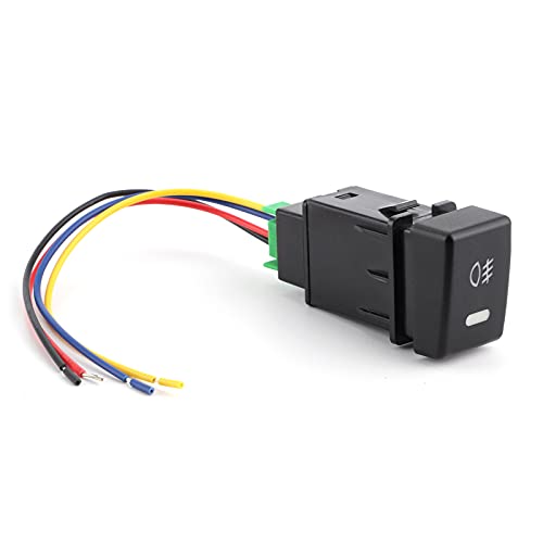 Fydun Car Fog Light Switch Button with Wire - Compatible with Isuzu MU-X & D-MAX - Durable Front Fog Lamp Control for Off-Road Driving & Night Visibility