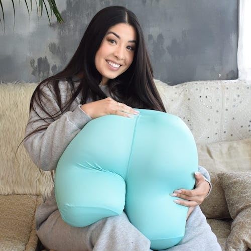 Ergonomic Butt-Shaped Support Pillow - Natural Soft Comfort for Back, Hip & Side Sleepers - Yoga Pant Cover Included - Stress & Anxiety Relief - Perfect for Meditation, Office Chair & Home Relaxation