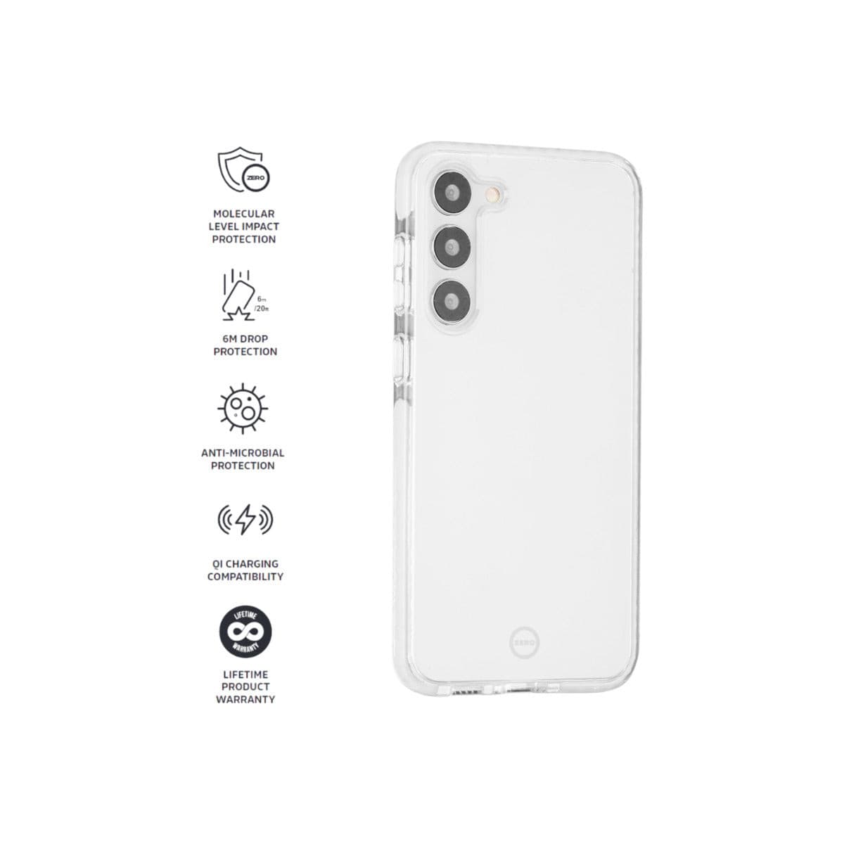 Impact Zero Clear Phone Case for Samsung Galaxy S23+ - Slim Protective Cover for Everyday Use & Travel