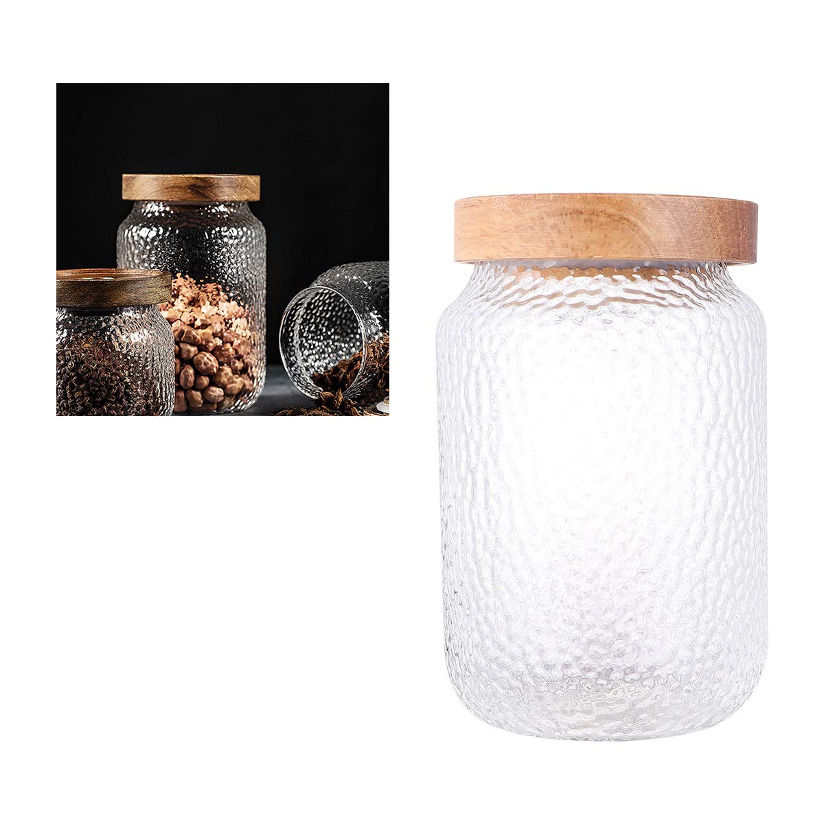 Glass Spaghetti & Food Storage Container - Airtight Terrarium Jar for Powder, Cookies & Tea | Perfect for Kitchen Pantry, Baking & Home Organization
