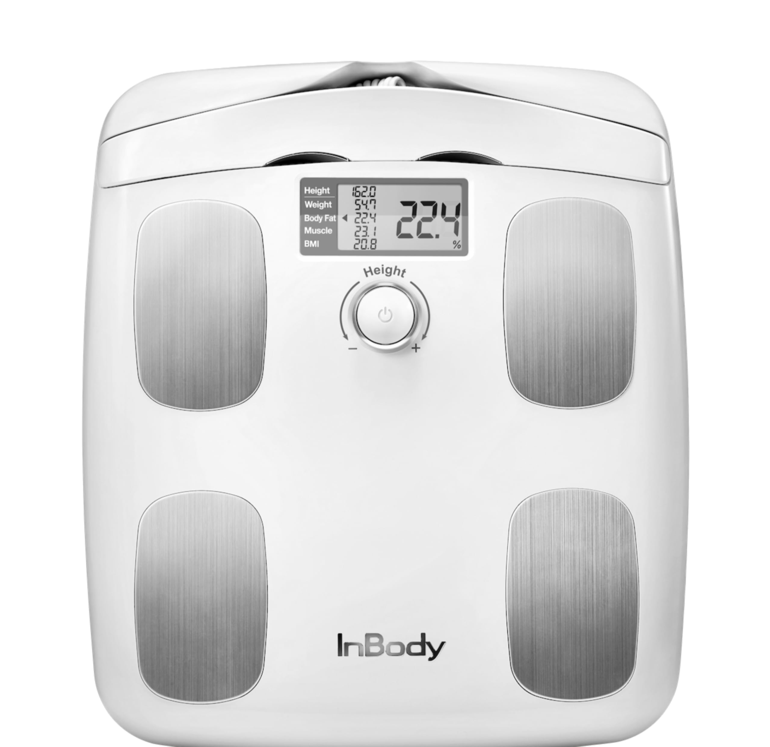 InBody Dial H20 Smart Body Composition Scale - Bluetooth Connected Digital Weight Scale for BMI, Body Fat, Muscle Mass & Water Percentage - Home Gym & Health Tracking Device - White
