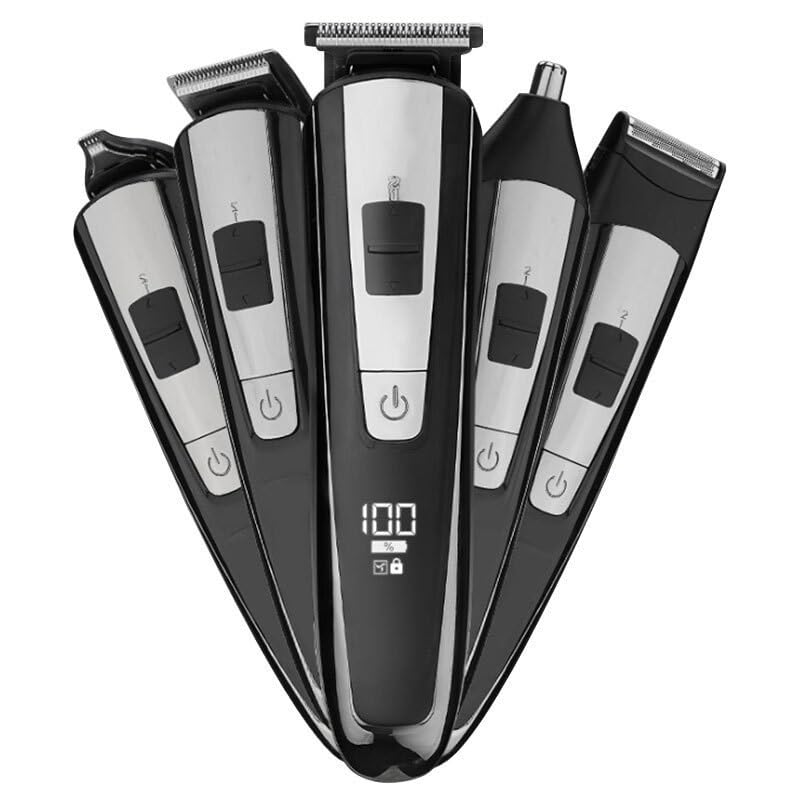 DESIAR Professional Hair Clippers for Men - Cordless Electric Beard Trimmer with LCD Display, Nose Ear Eyebrow & Body Groomer - Perfect for Home, Travel & Salon Use