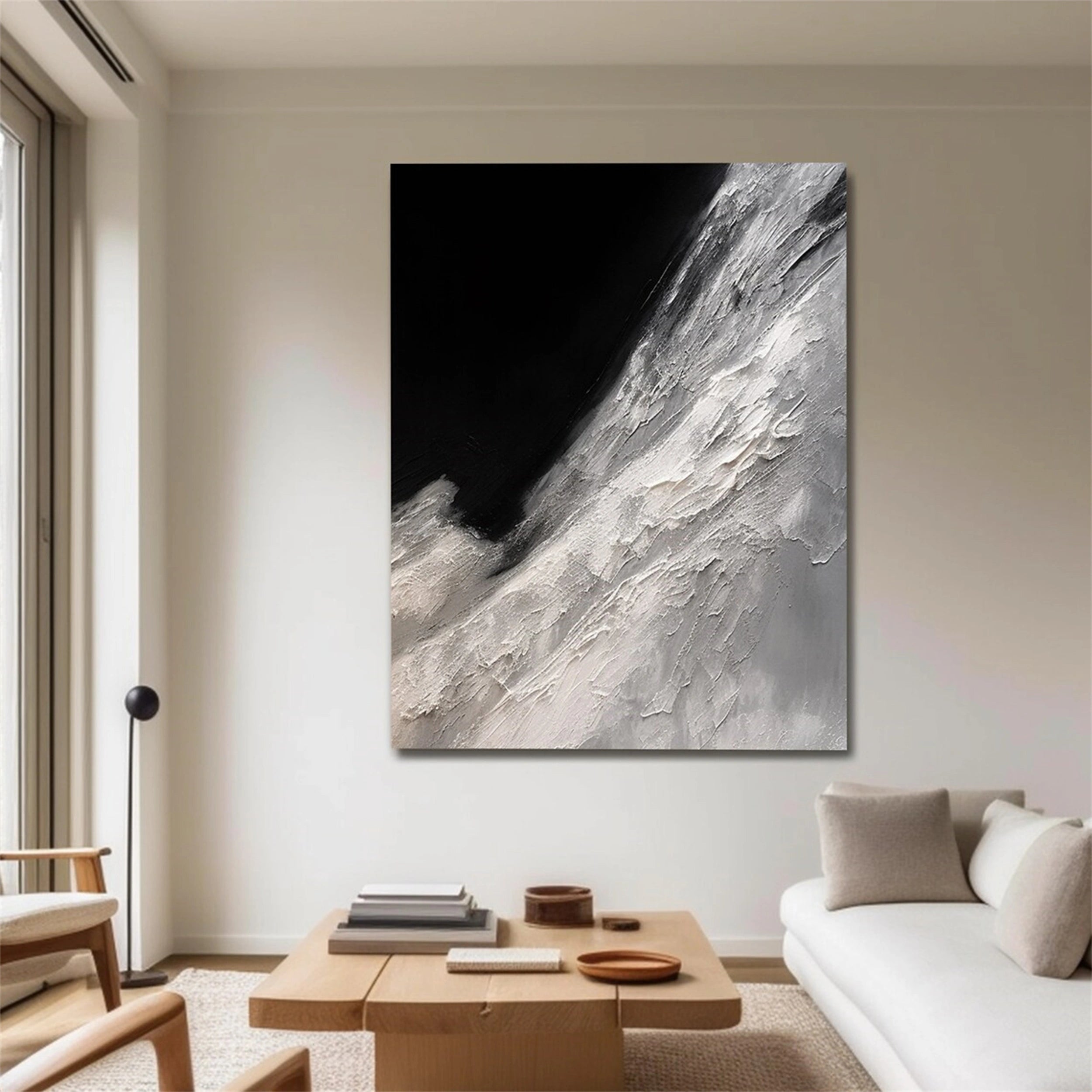 Minimalist Balance Canvas Painting #MM156 - Modern Abstract Wall Art for Living Room, Bedroom & Office Decor