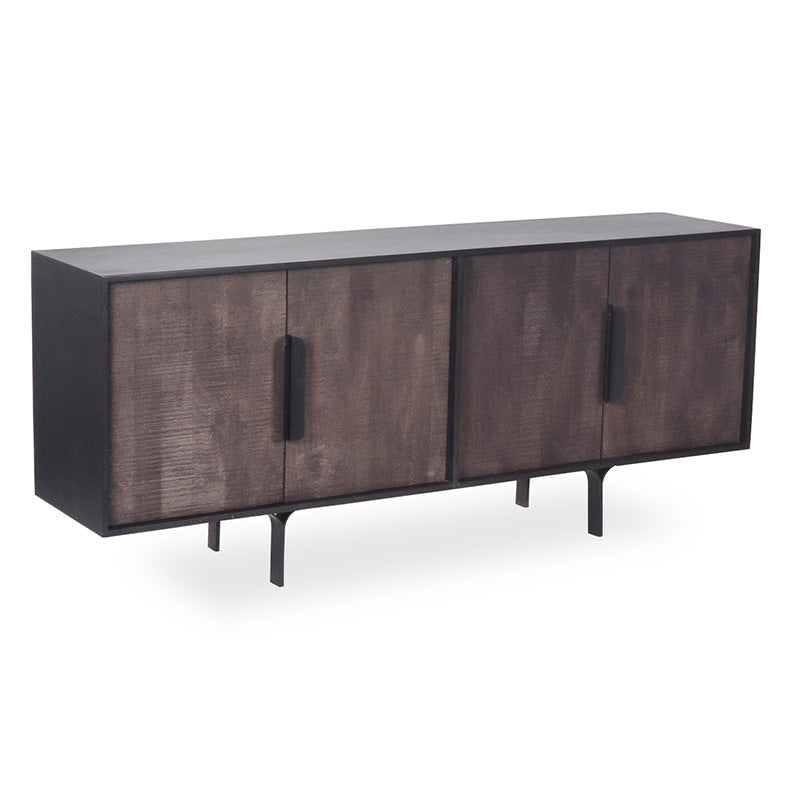 SAHARA 180cm Solid Mango Wood Sideboard Buffet Cabinet - Honey Finish | Rustic Dining Room Storage Furniture for Living Room, Entryway & Home Decor