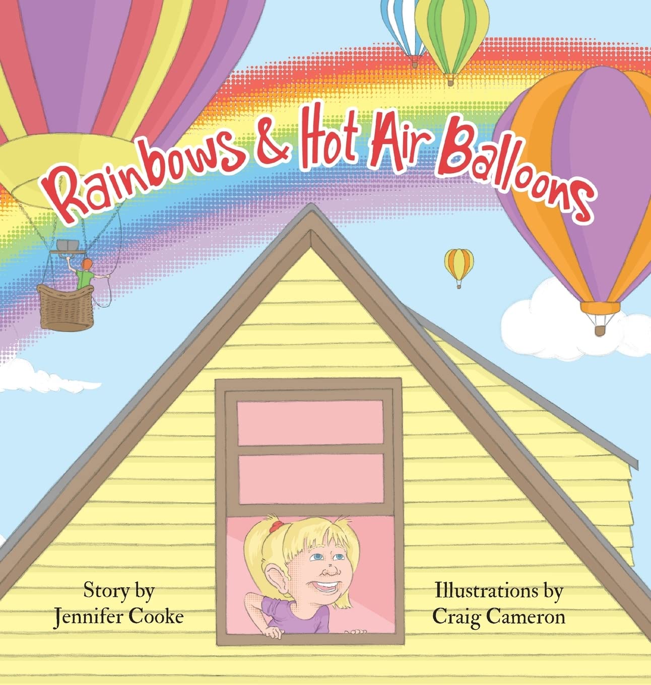 Colorful Rainbows & Hot Air Balloons Wall Art - Vibrant Nursery Decor for Kids' Room & Playroom