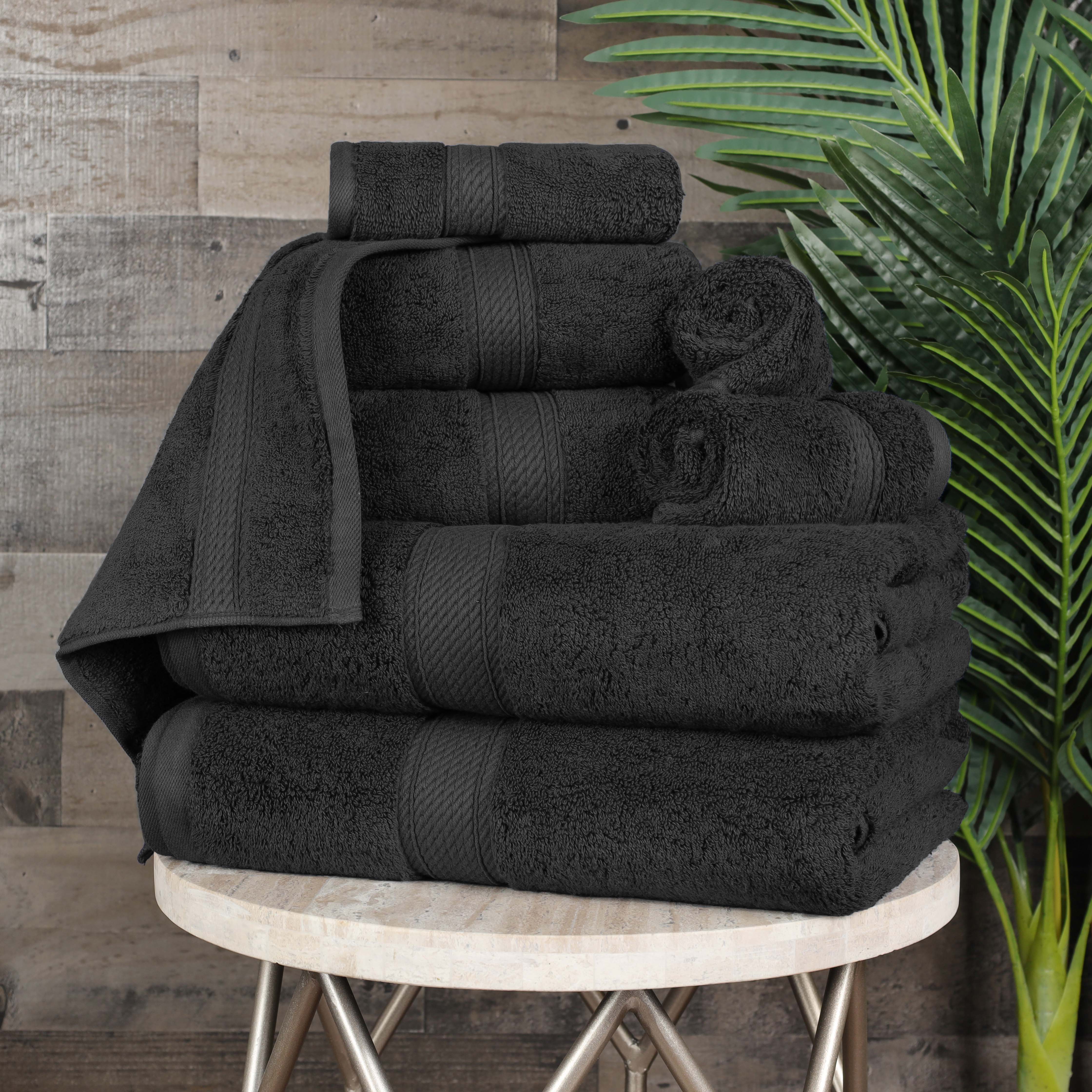 Premium 8-Piece Egyptian Cotton Towel Set - Ultra Soft, Heavyweight & Plush for Bath, Spa & Luxury Home Decor