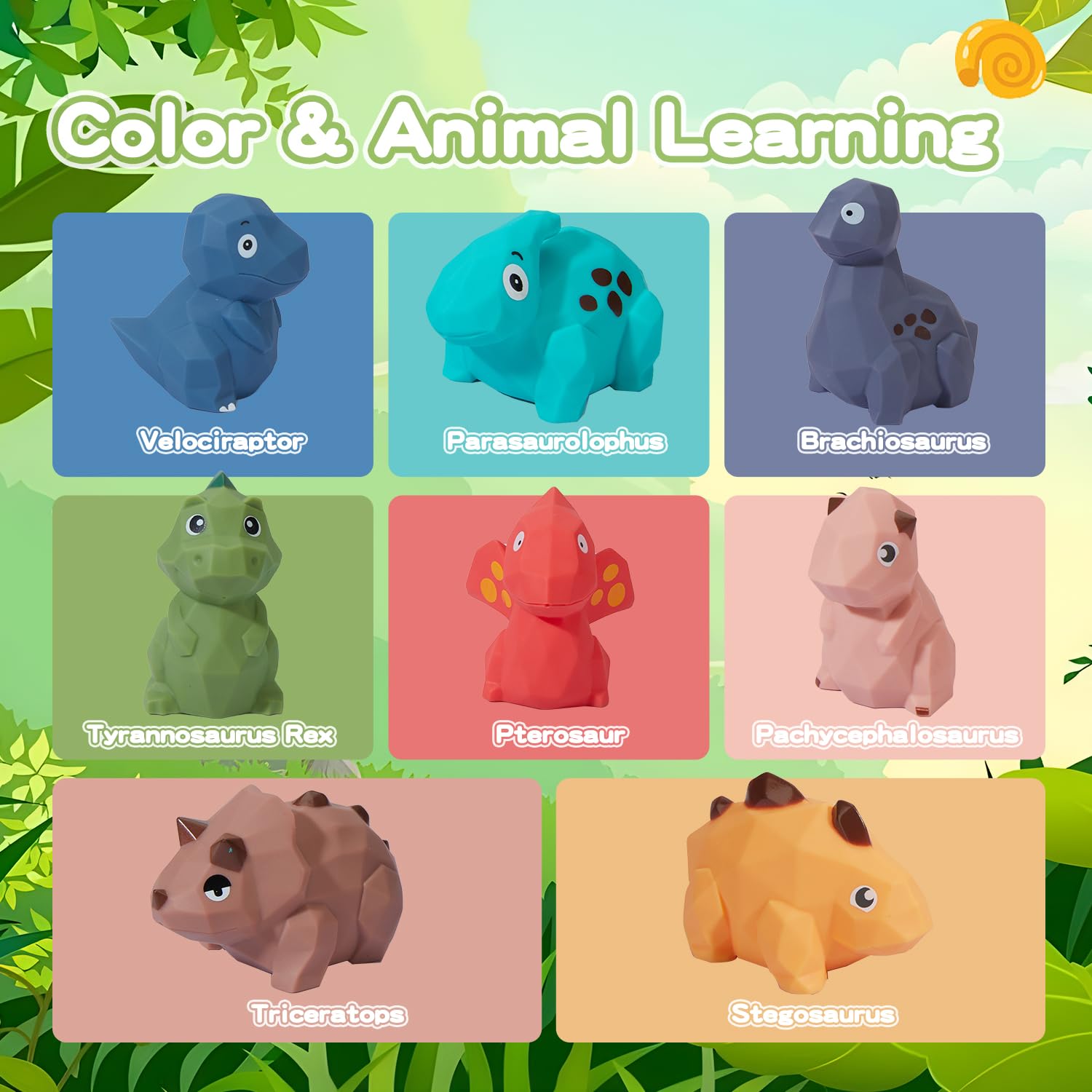 **Non-Toxic Dinosaur Bath Toys for Babies 6-12 Months - 8-Pack Mold-Free Floating Toys for Kids Ages 1-3 | Safe Bathtub & Pool Fun, Perfect Baby Shower & Birthday Gifts**    *(Use for sensory play, bath time fun, pool parties, and early learning development!)*