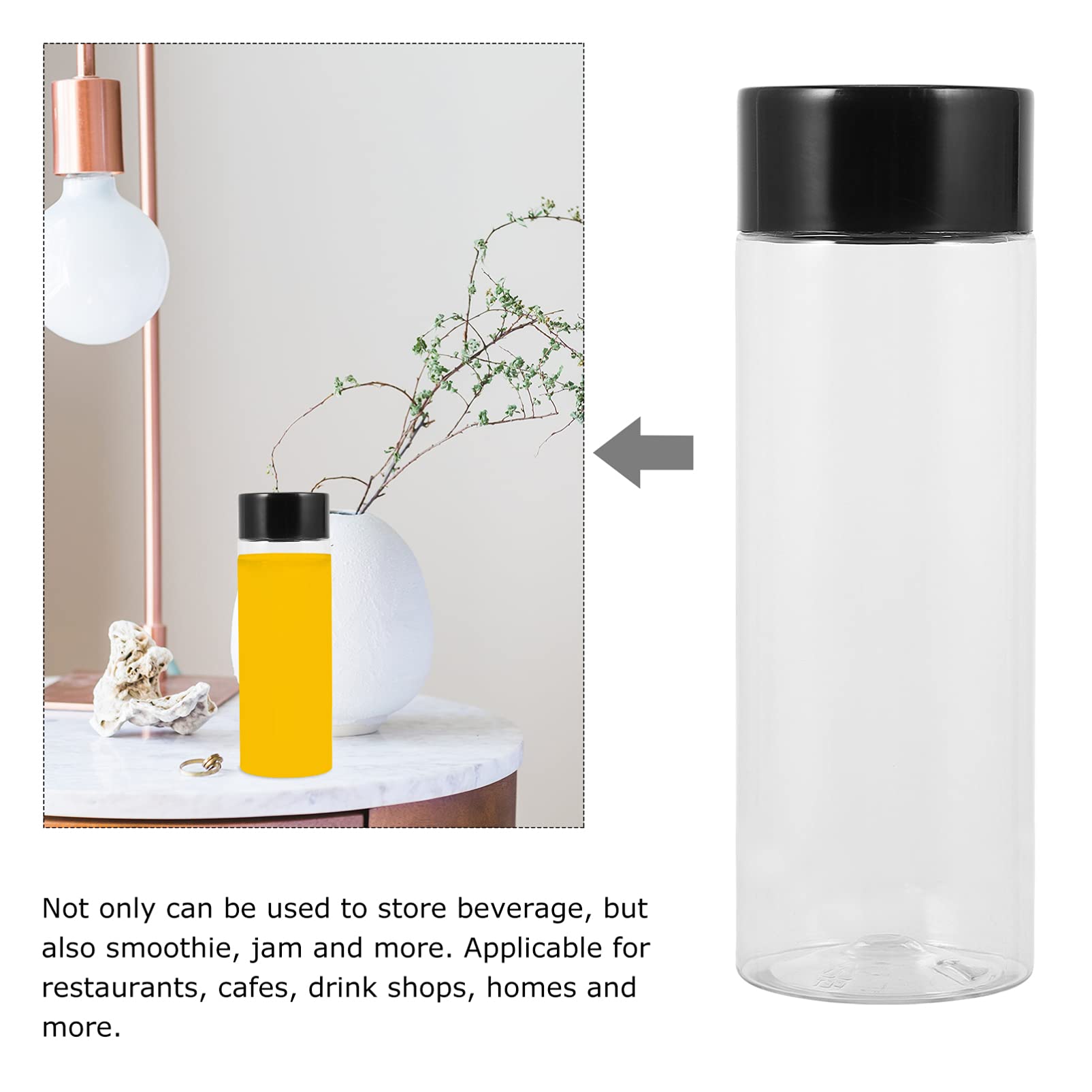 Eco-Friendly Cabilock Mini Juice & Water Bottles - Reusable Glass & Plastic Drink Containers with Lids for Kids, Travel, Gym, and School | BPA-Free, Leak-Proof, Portable Beverage Storage