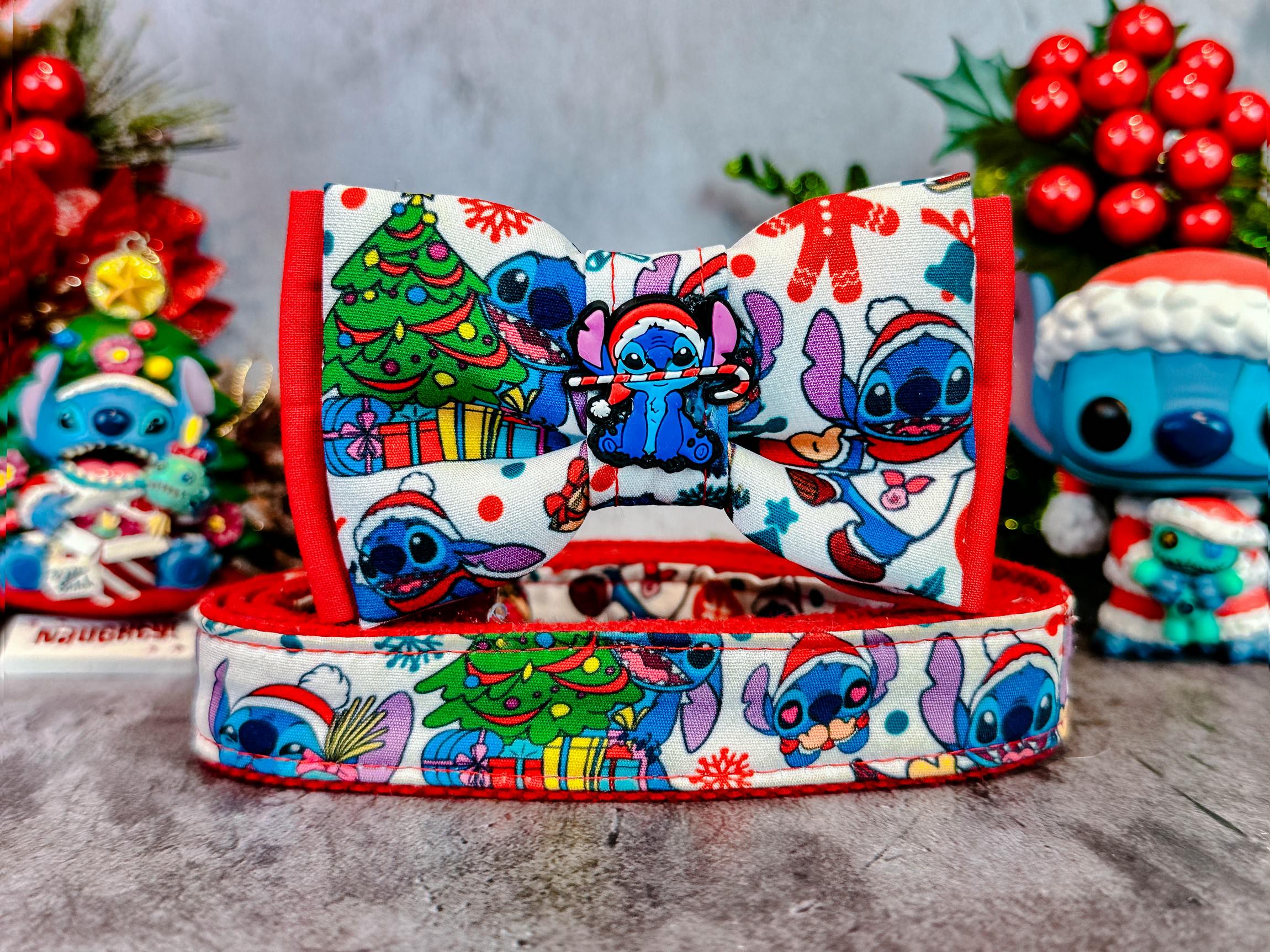Festive Christmas Dog Collar with Adjustable Bow Tie - Perfect for Holiday Parties, Pet Costumes & Family Photos