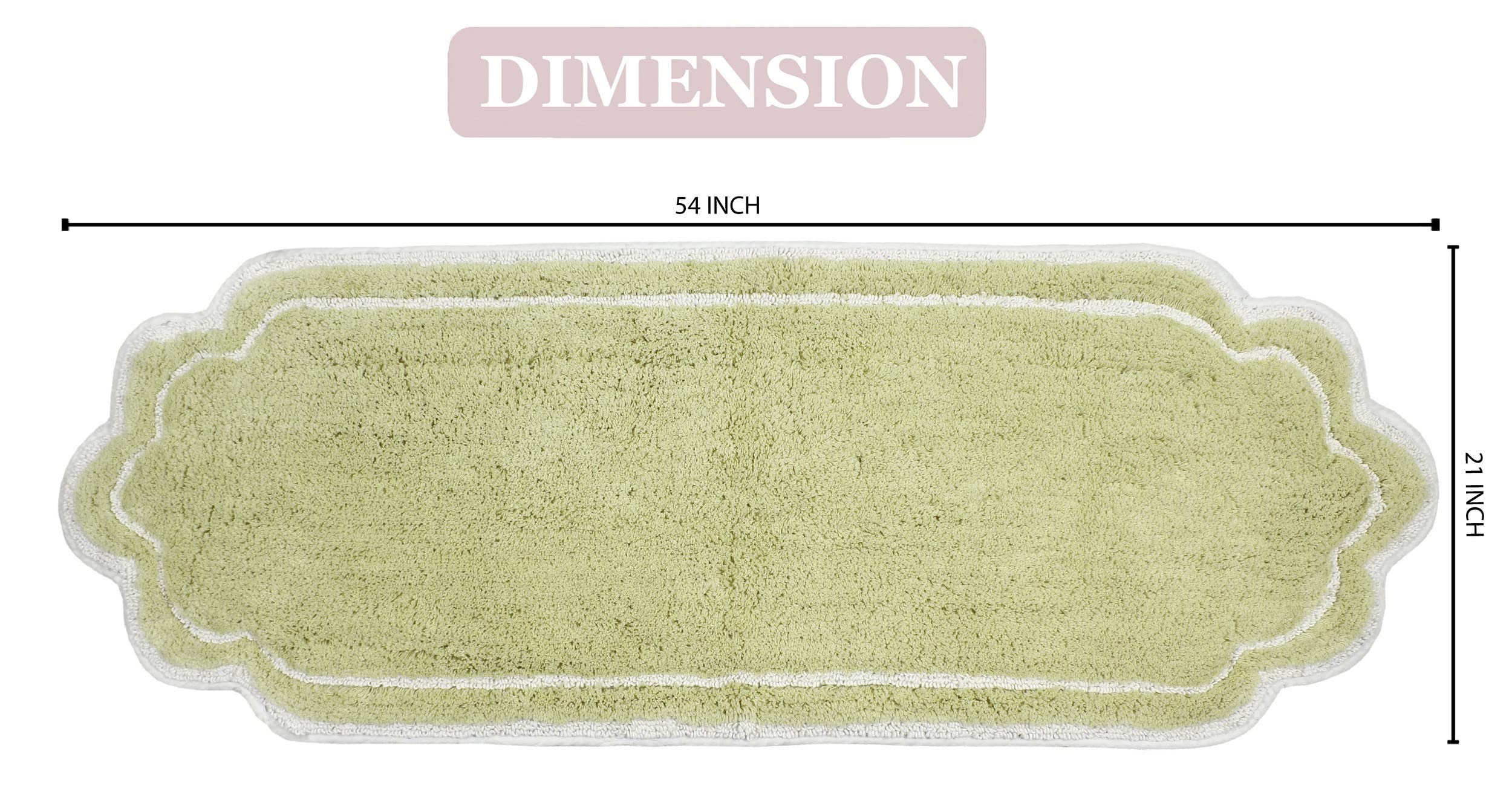 Home Weavers Allure Collection 100% Cotton Tufted Bathroom Rug - Soft, Absorbent & Non-Slip Bath Mat for Bathroom Floor - Machine Washable 21