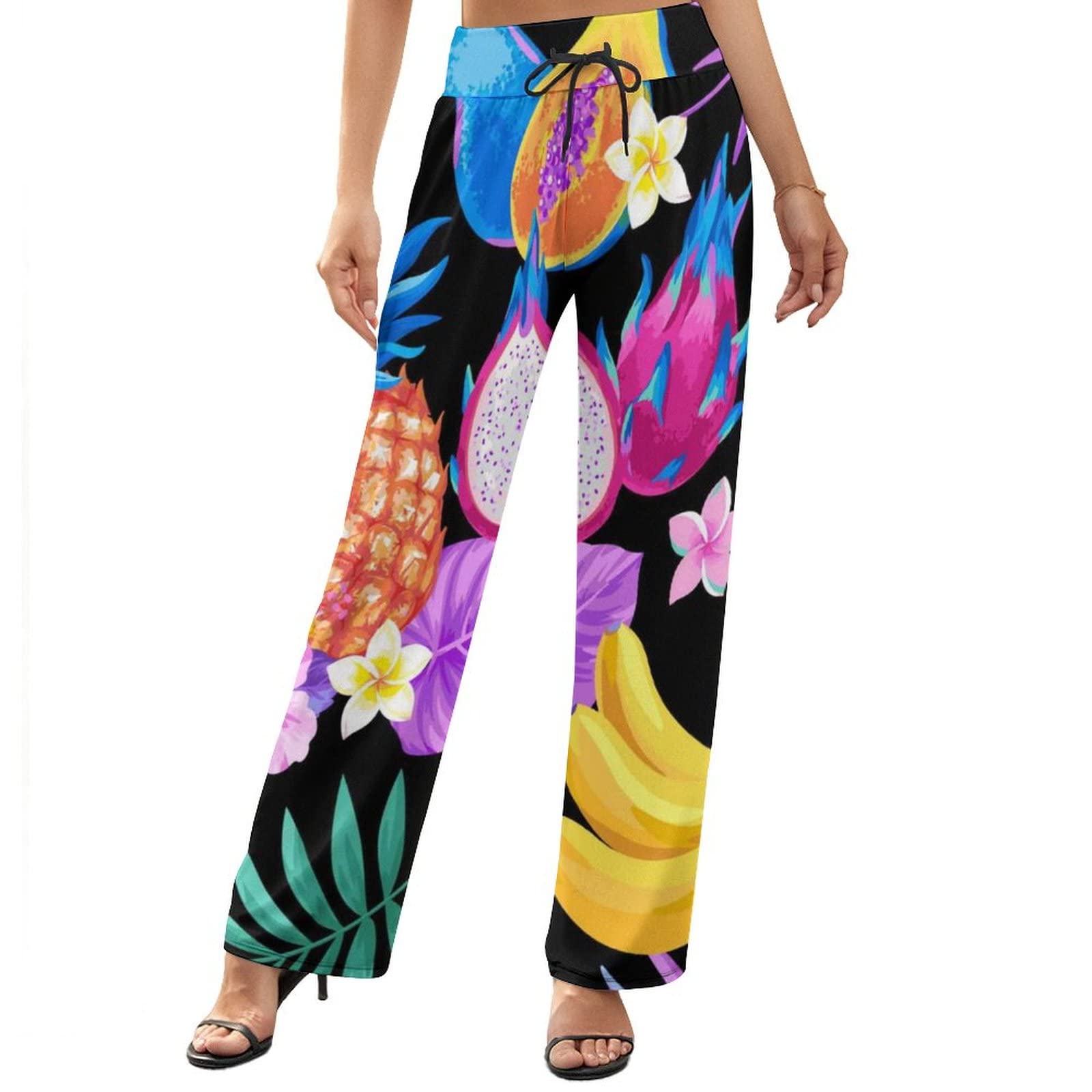 Cubirmin Women's Comfortable Casual Lounge Pants with Drawstring - Wide Leg Soft Yoga Pants for Relaxing at Home, Travel & Workout