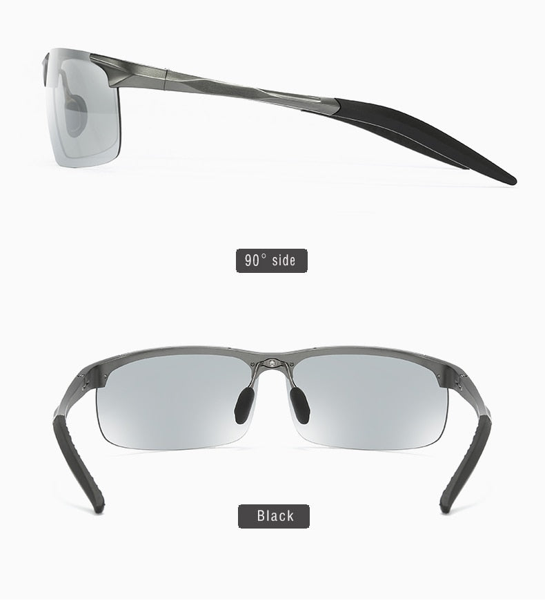 Aidien Unisex Full Rim Rectangle Aluminum Magnesium Reading Glasses & Sunglasses B8177 - Lightweight Eyewear for Reading, Driving, and Outdoor Activities