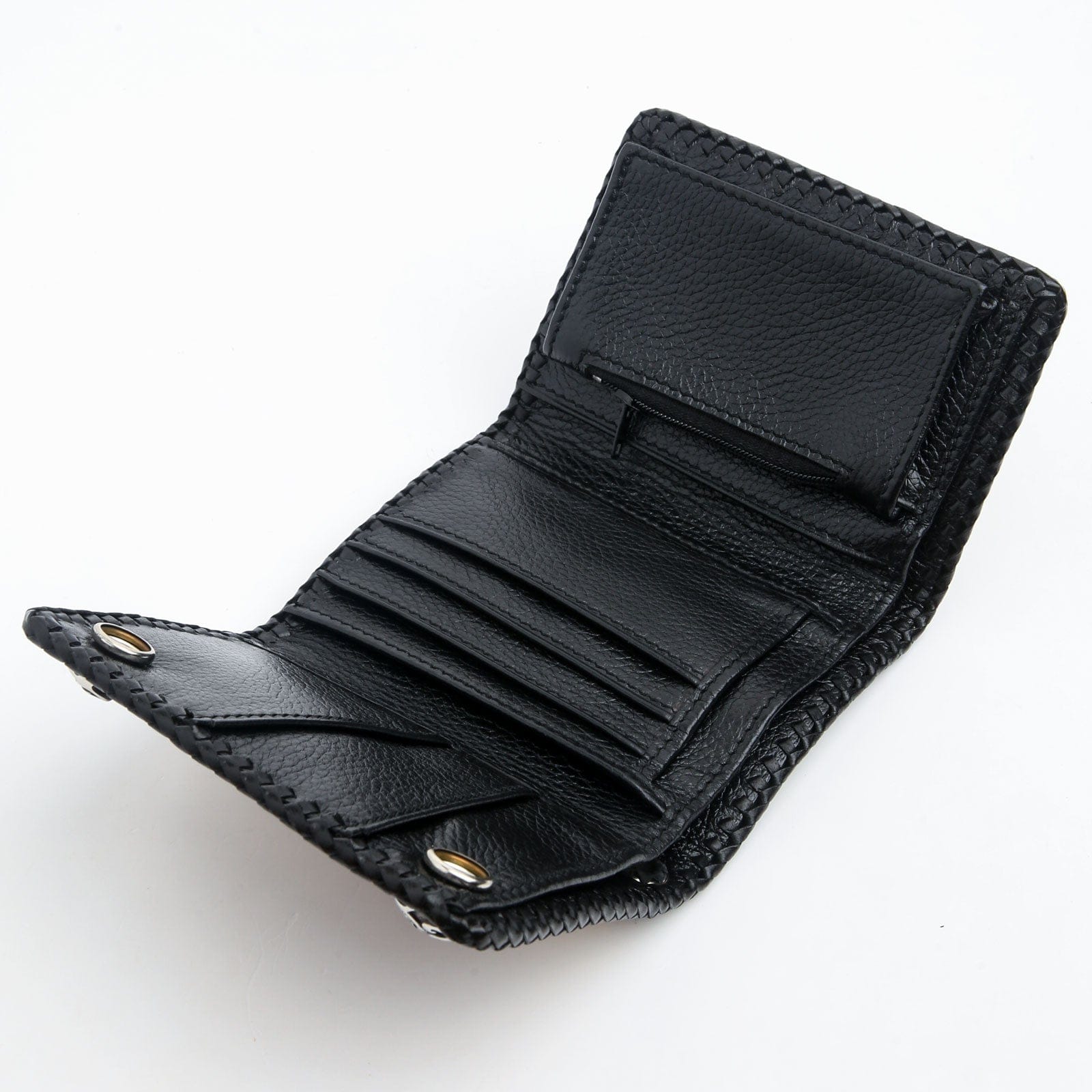 Genuine Cross Stingray Cobra Skin Leather Biker Wallet for Men - Stylish Slim RFID Blocking Bi-Fold Wallet - Perfect for Motorcycle Riders, Travel & Everyday Use