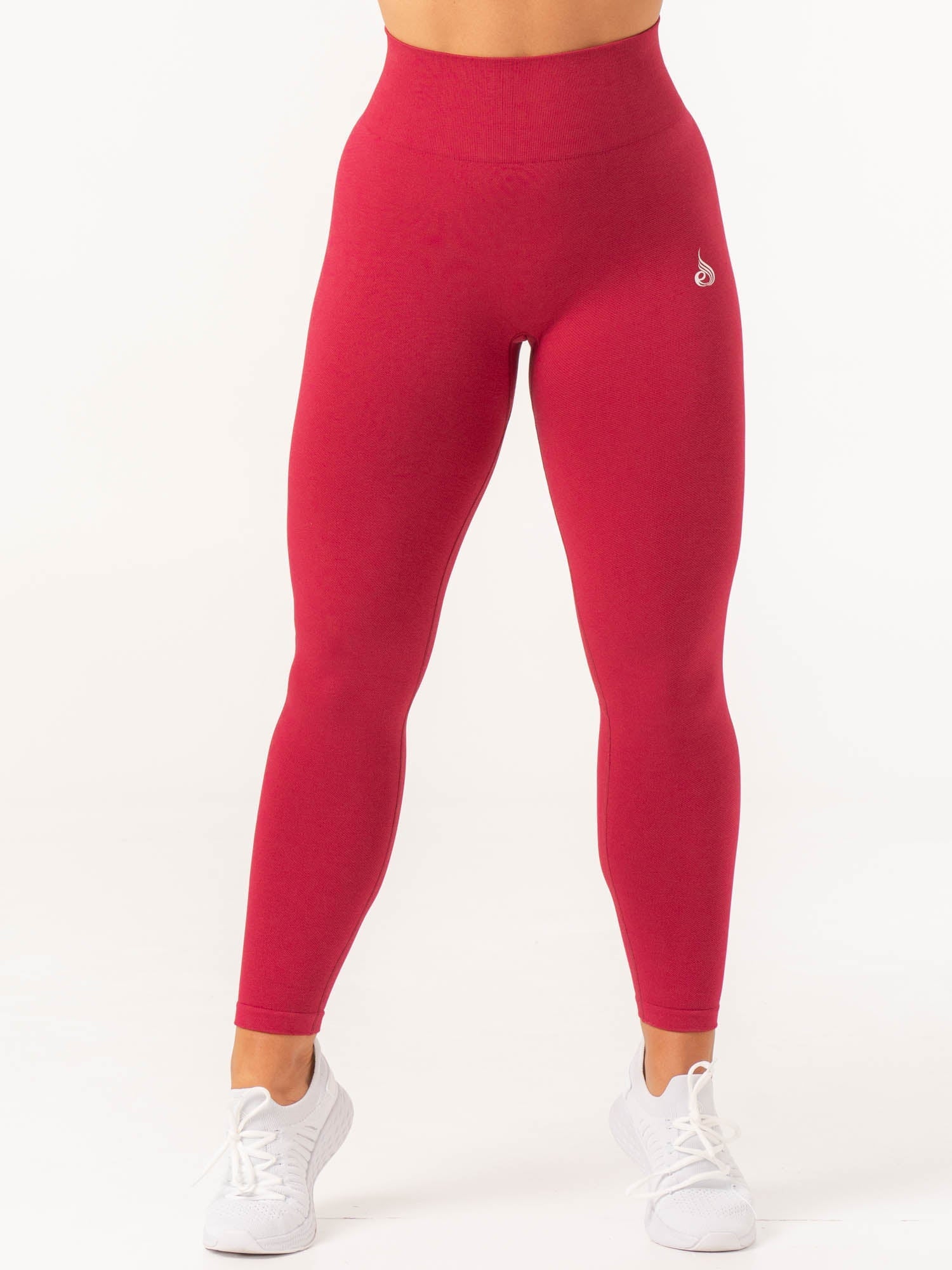 Contour Seamless Leggings for Women - High Waist Yoga Pants, Tummy Control Workout Leggings in Berry Marl - Perfect for Yoga, Gym, Running & Lounge Wear