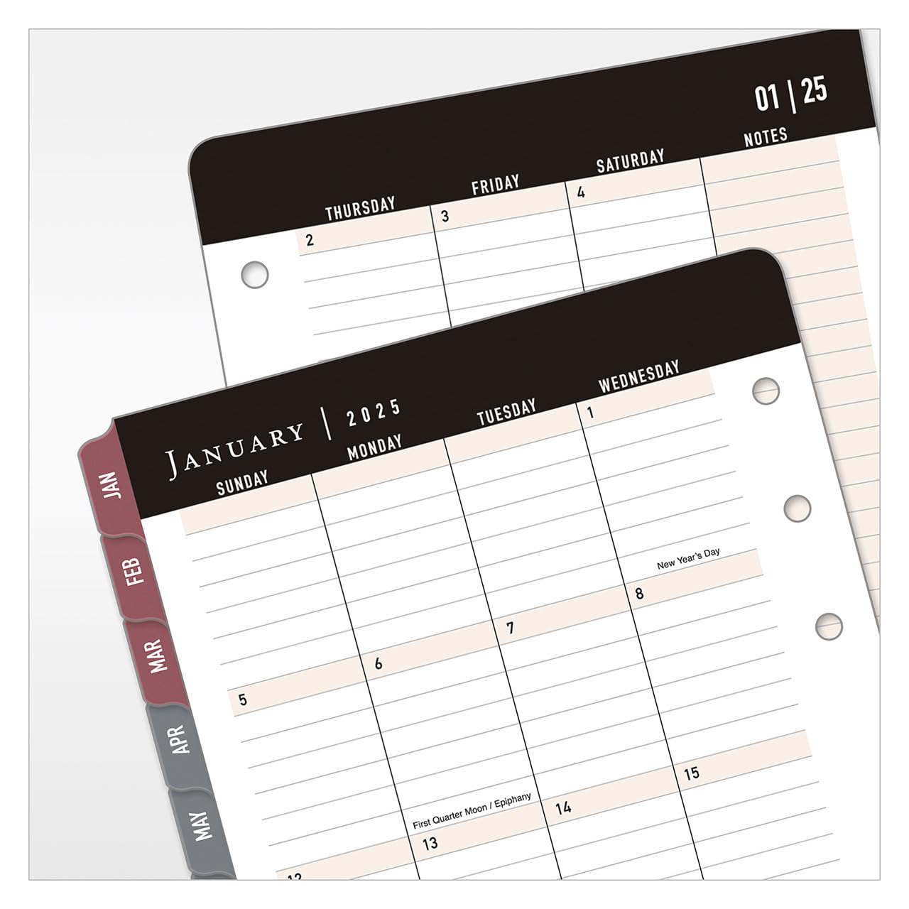 FranklinCovey 7 Habits Two Page Per Day Ring-Bound Planner - Compact Size (Jan 2025 - Dec 2025) | Daily Productivity Organizer for Work, School & Personal Goal Tracking