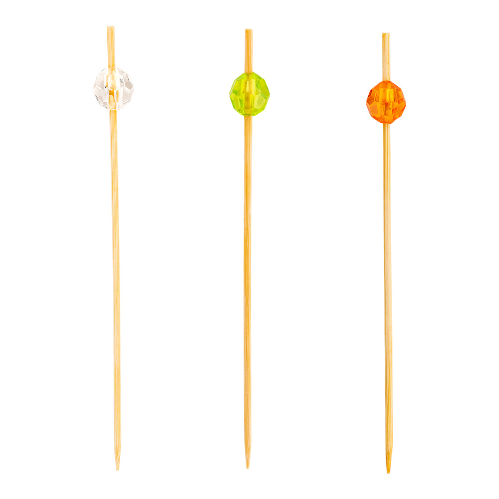 Premium Bamboo Acrylic Sphere Skewers - 3.5