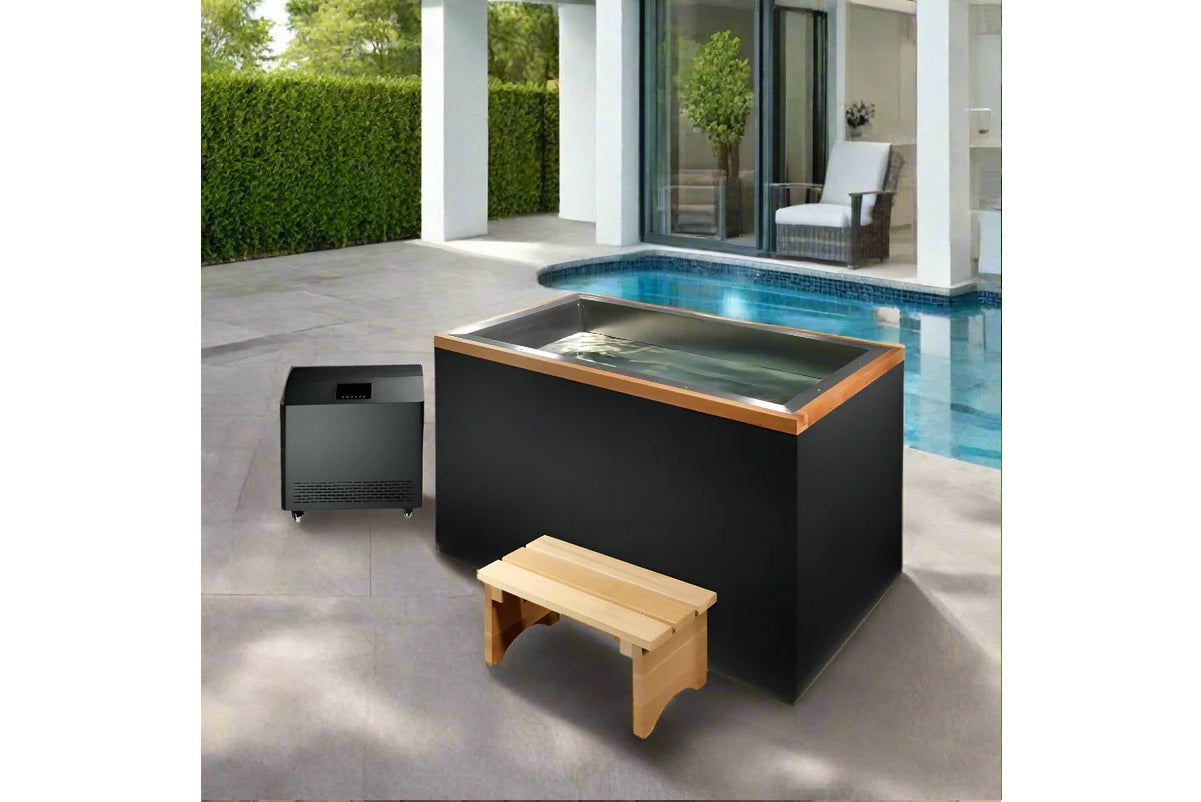Premium Stainless Steel Cold Plunge Tub - Dynamic Cold Therapy CUBOID for Athletes & Recovery | Ice Bath for Post-Workout, Muscle Recovery & Cryotherapy at Home