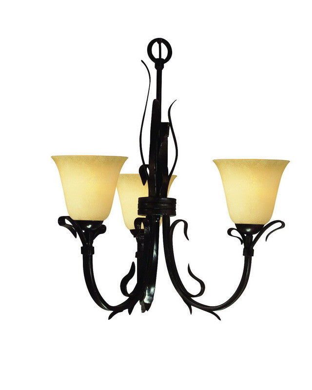 Z Lite Lighting 4073U 3-Light Matte Coffee Chandelier - Modern Dining Room Fixture for Kitchen, Foyer & Bedroom Lighting