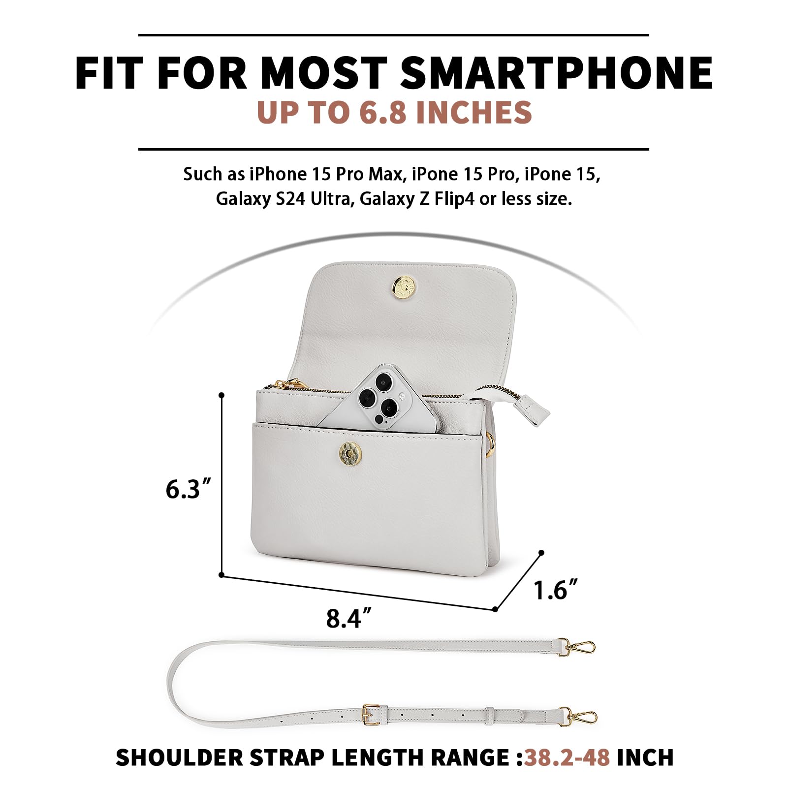 CHOLISS Vegan Leather Crossbody Bag for Women - Mini Travel Purse with Adjustable Strap | Perfect for Daily Use & Travel
