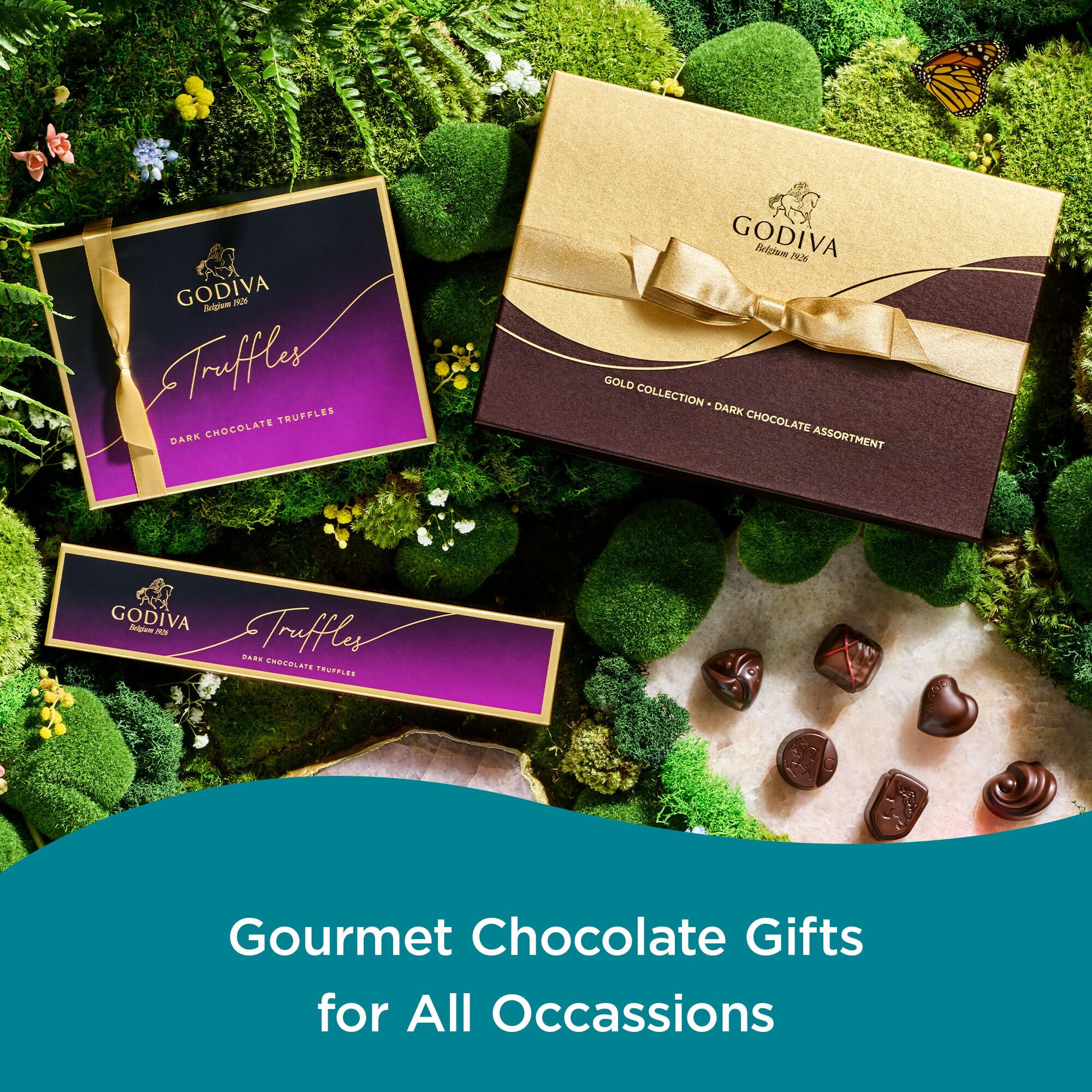 Godiva Chocolate Truffle Gift Box - 6pc Gourmet Assortment for Birthdays & Anniversaries