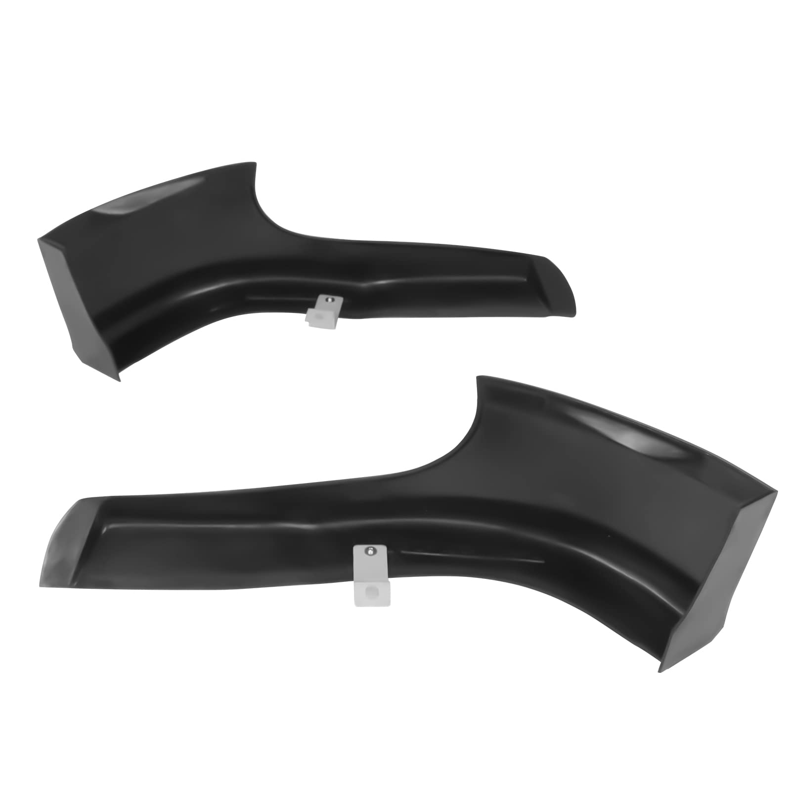 IKON MOTORSPORTS Front Bumper Lip Splitter for 2006-2010 Dodge Charger - Unpainted Black PU Valance Chin Spoiler (2-Piece Set) - Aggressive Style Upgrade for Street Racing & Car Shows