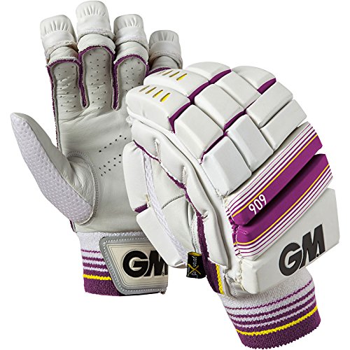 Gunn & Moore 909 Cricket Batting Gloves for Men - Right Hand - Premium Leather Protection for Cricket Players - Perfect for Practice & Matches