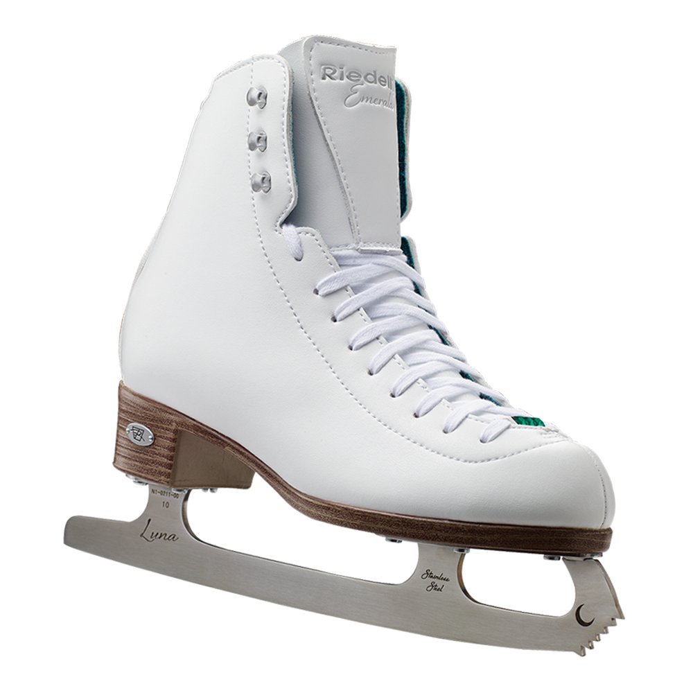 Riedell 119 Emerald Women's Figure Skates with Steel Luna Blade - Recreational Ice Skating for Beginners & Adults - Perfect for Rinks, Lessons & Casual Skating