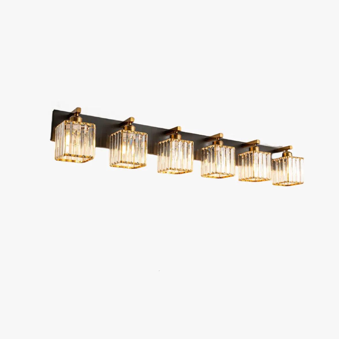 Elegant Gold Crystal Wall Sconces for Bathroom - Modern Vanity Lighting for Spa, Powder Room & Home Decor
