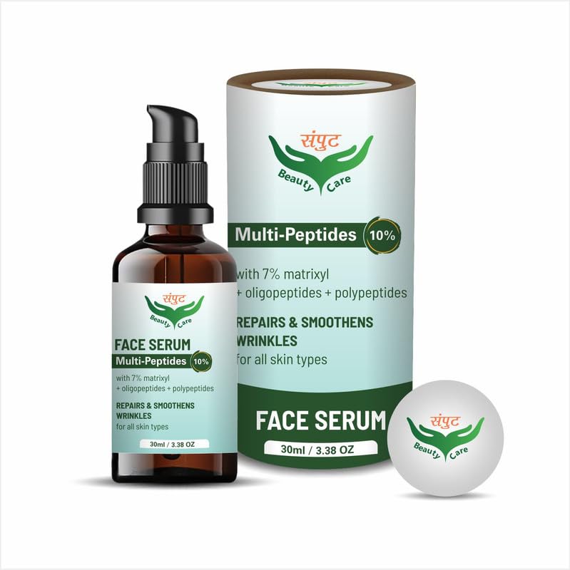 10% Multi-Peptides Anti-Aging Face Serum - Repairs & Smoothes Wrinkles for All Skin Types | 30ml | SAMPUT BEAUTY CARE | Perfect for Daily Skincare Routine & Nighttime Repair