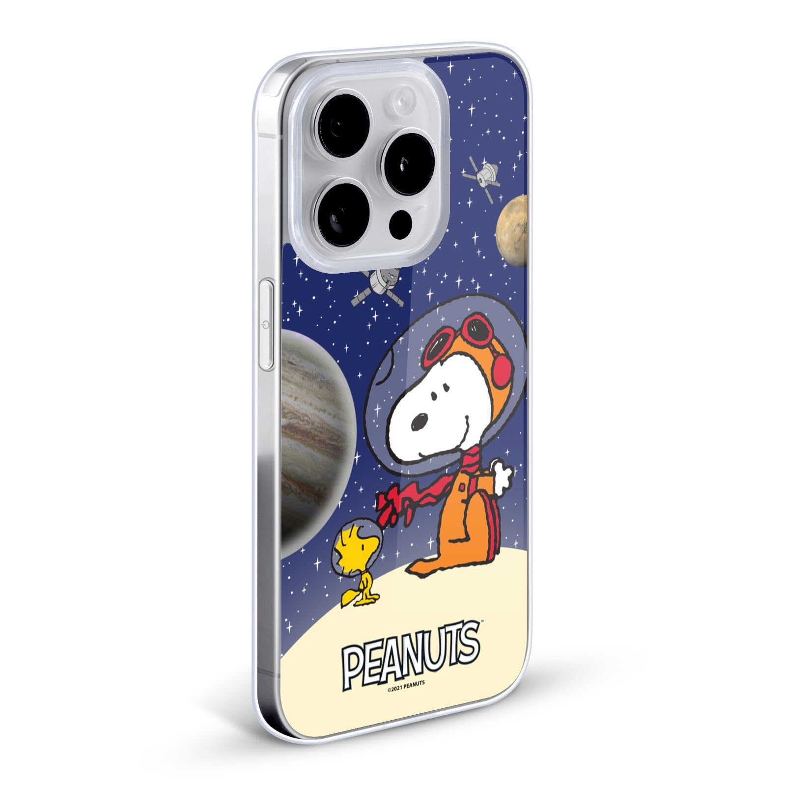 Head Case Designs Officially Licensed Peanuts Top of The Moon Apollo 10 Soft Gel Case for iPhone 12/12 Pro - Perfect for Space Enthusiasts & Daily Protection