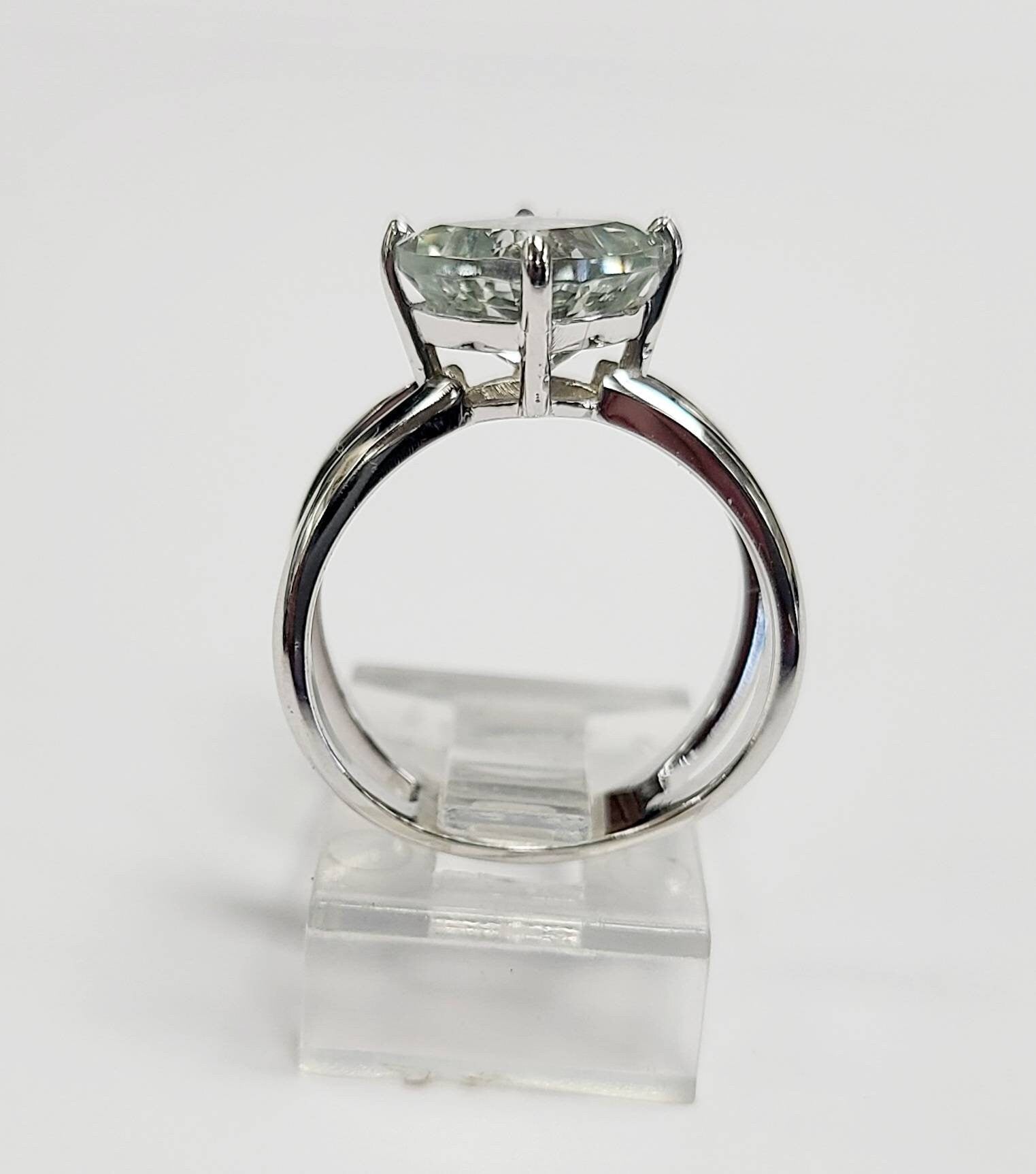 Custom Made Sterling Silver or 14K Solid Gold Blank Ring - 5mm or 10mm Square Cut - Personalized Jewelry for Engagements, Weddings, or Unique Gifts