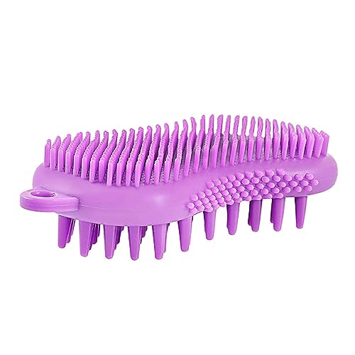 Praxon 3-in-1 Silicone Exfoliating Bath Brush - Ultra Soft Body Scrubber for Back, Shoulders & Feet - Assorted Colors - Perfect for Shower, Spa & Dry Brushing Skin Care Routine
