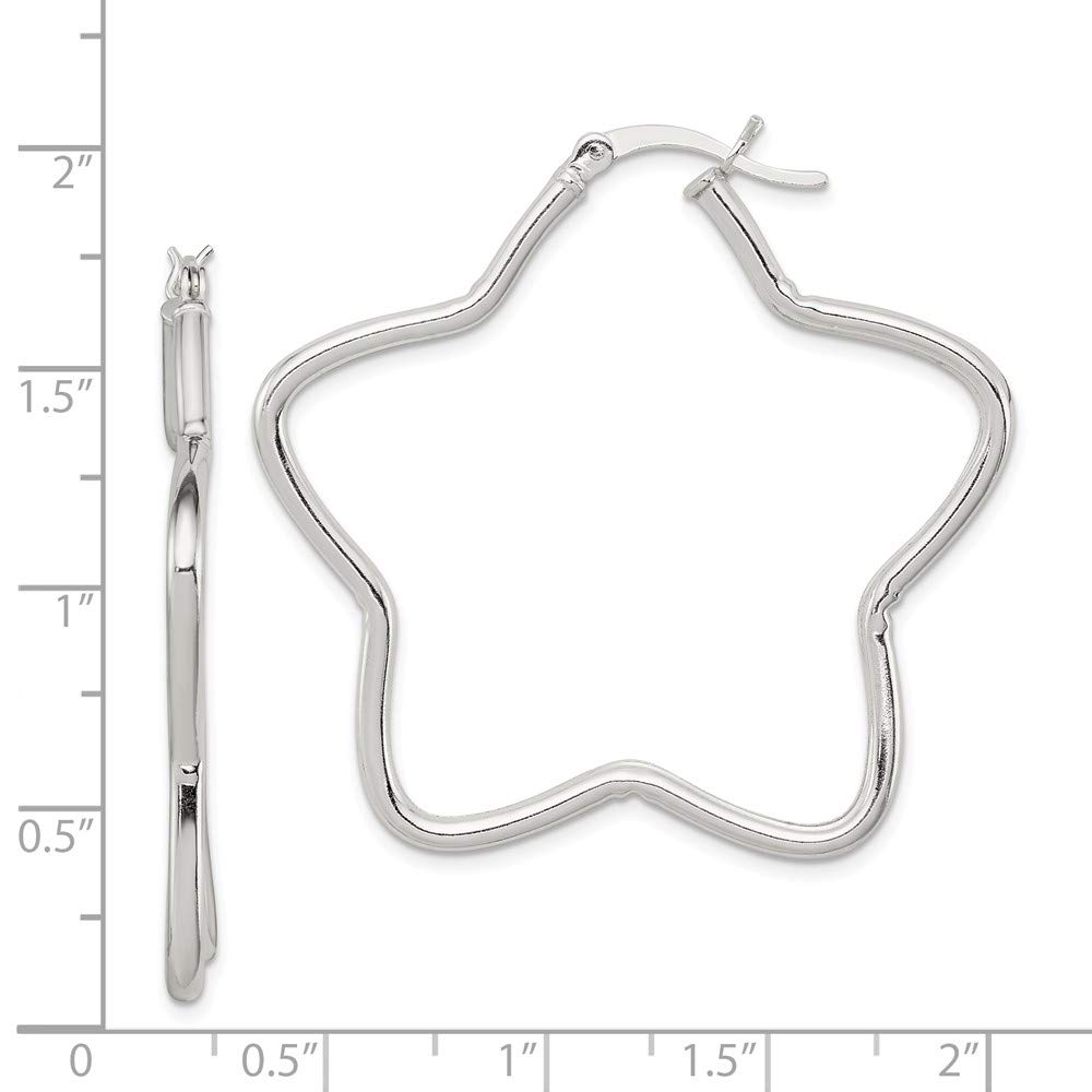 Sterling Silver Star Tube Hoop Earrings for Women - Dainty & Trendy Jewelry for Everyday Wear, Parties & Gifts