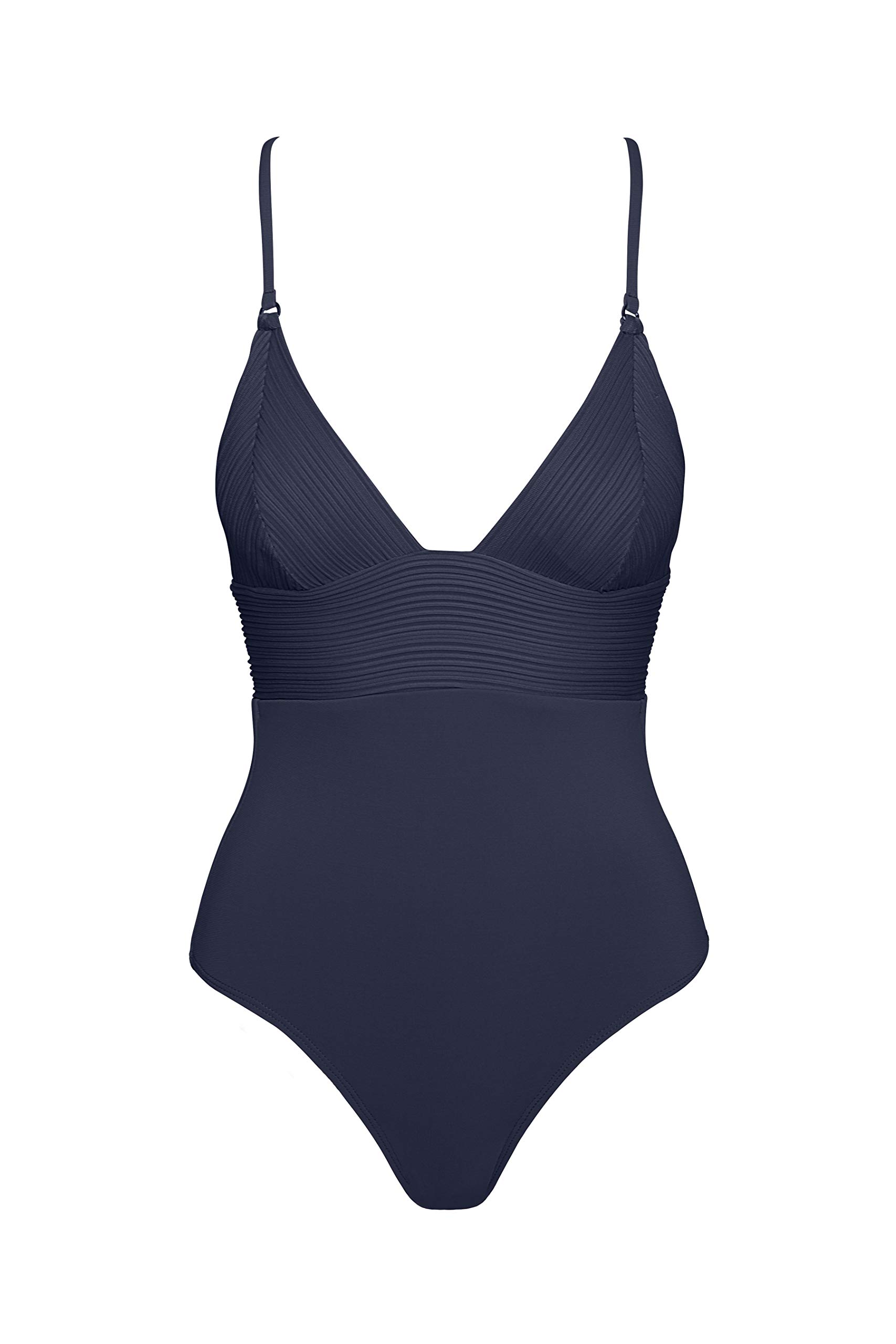 Robin Piccone Women's Lily V Neck One Piece Swimsuit - Stylish & Comfortable Bathing Suit for Beach, Pool & Vacation | Flattering Swimwear for Women