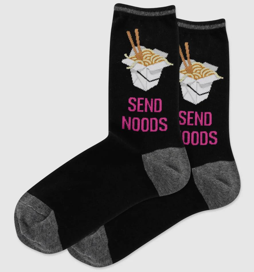 Funny Women's Send Noods Socks - Cute Food Themed Novelty Socks for Gifts, Parties & Everyday Wear - Perfect for Christmas, Birthday Presents & Casual Outfits