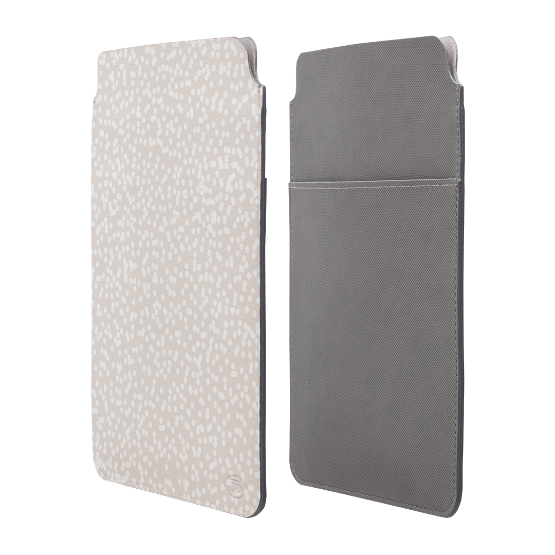 Mini Confetti White Laptop & iPad Sleeve Case - Protective Cover for 13-15 Inch MacBook & Tablets - Perfect for Work, School & Travel Accessories