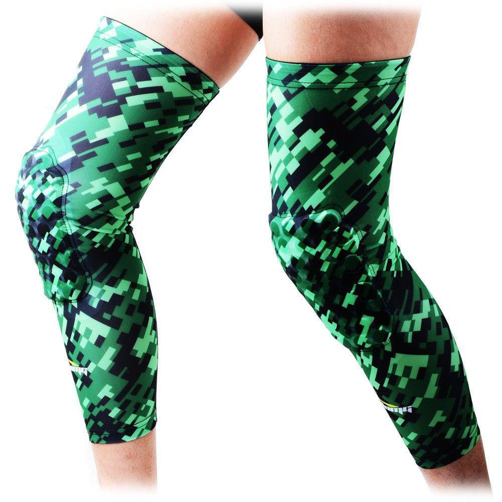 Best Camo Green & Black Knee Pads Sleeves (2-Pack) - Durable Protection for Outdoor Work, Sports & DIY Projects