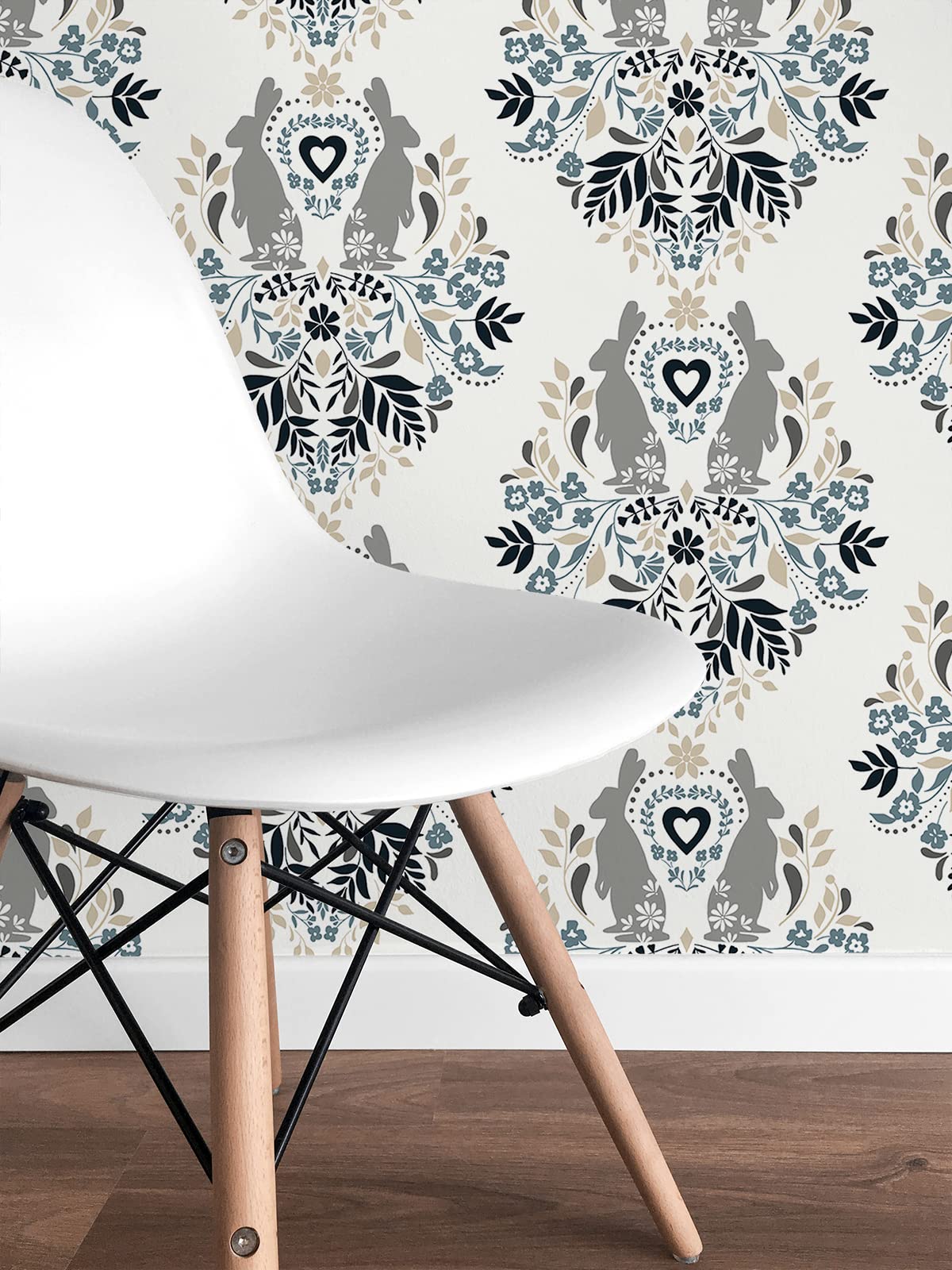 NextWall Spring Damask Peel and Stick Wallpaper - Self-Adhesive Removable Wallpaper for Bedroom, Living Room, Nursery, and Office Decor