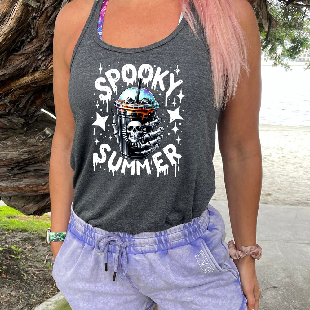 Spooky Summer Shirt - Halloween Themed T-Shirt for Men & Women | Casual Graphic Tee for Summer Parties, Beach Outings & Costume Events