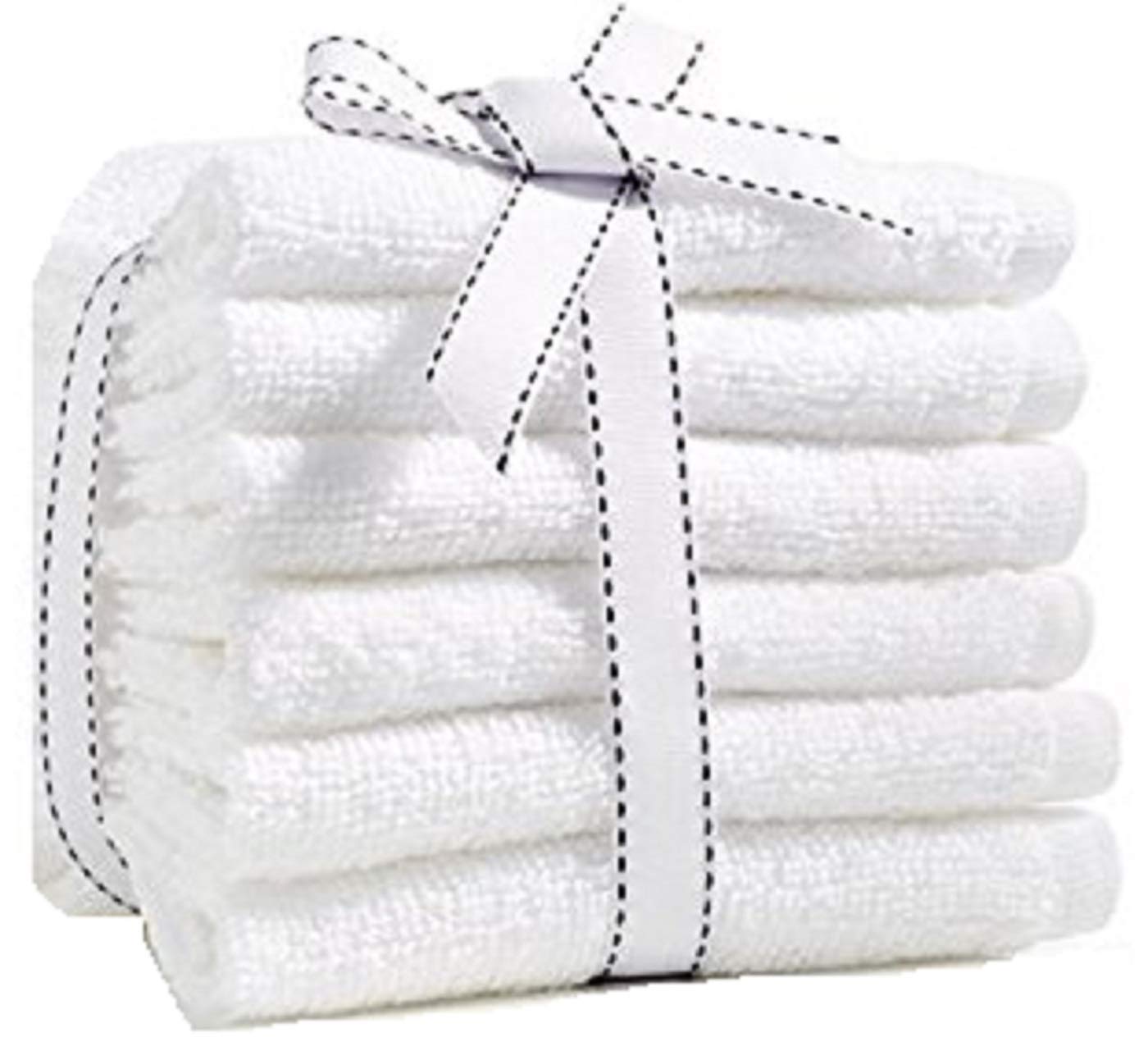 Premium 500 GSM Cotton Face Towels - 13x13 Inch Set of 4, Soft & Absorbent White Bath Towels for Spa, Gym & Luxury Skincare Routine | FRESH FROM LOOM