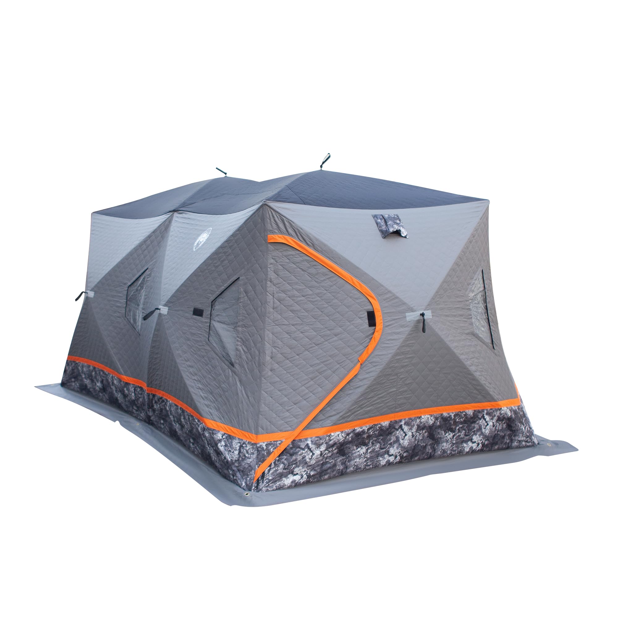 Explorer Series Wide Bottom Insulated Ice Fishing Shelter Tent - 6-8 Person Portable Winter Shelter for Ice Fishing, Hunting & Outdoor Camping | Heavy-Duty Waterproof Design for Extreme Cold Weather