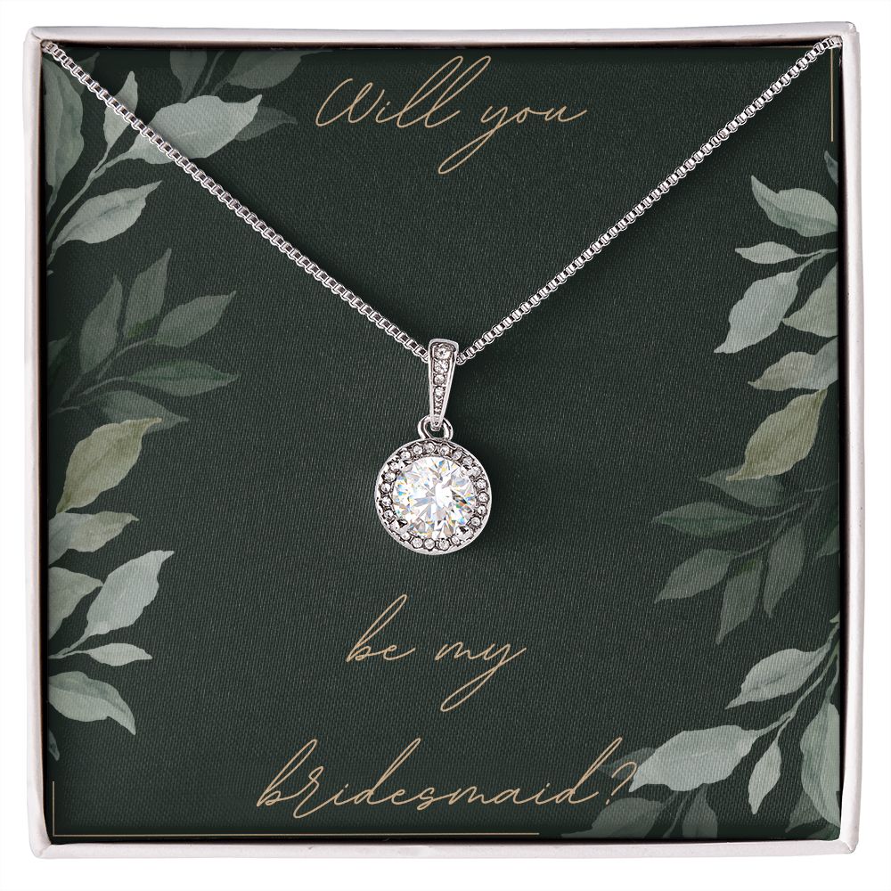 Will You Be My Bridesmaid Necklace - Elegant Jewelry Gift for Bridesmaids Proposal & Wedding Party - Perfect for Bridal Shower, Bachelorette Party & Special Occasions