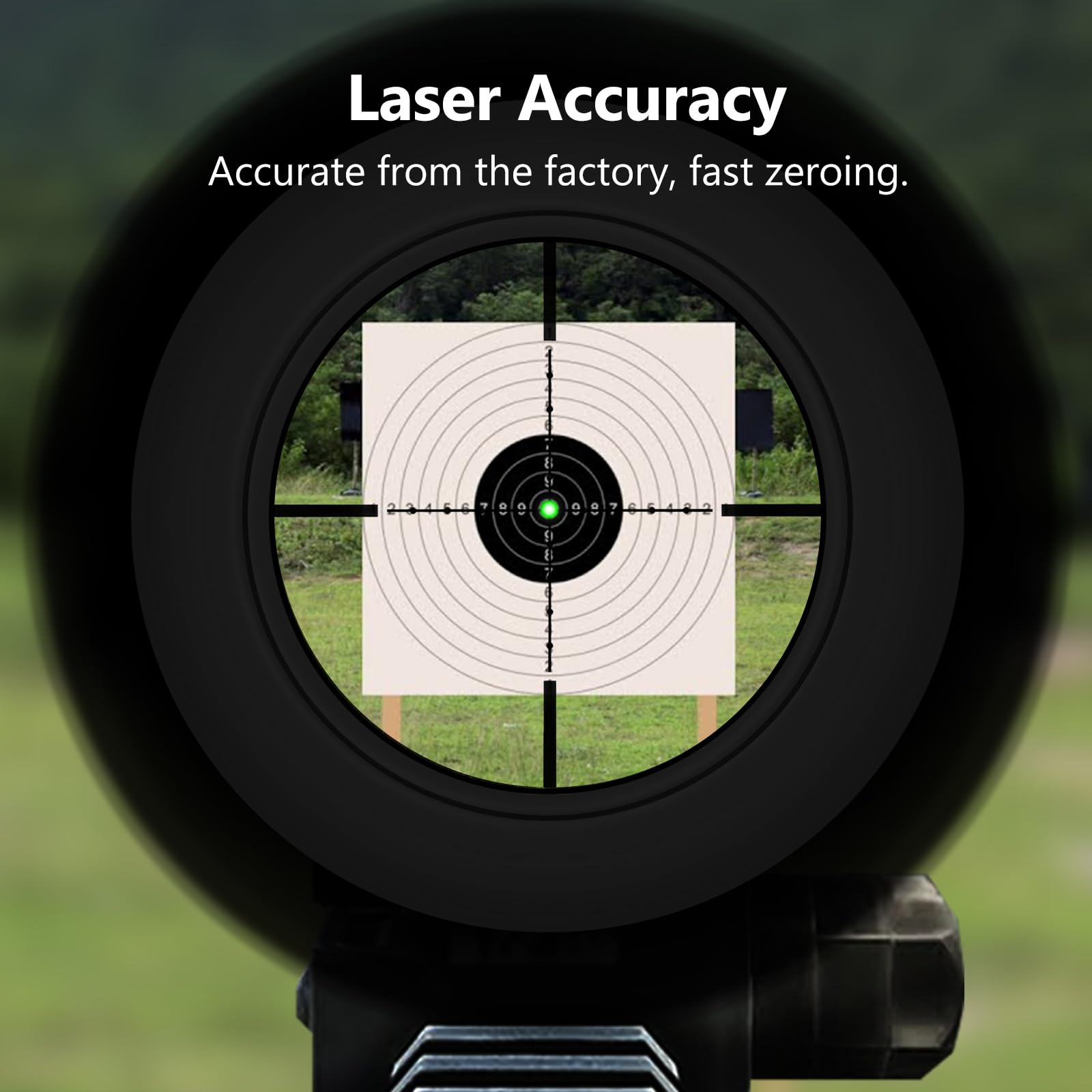MidTen Green Laser Bore Sighter for .243 & .308WIN - High Precision Rifle Scope Calibration Tool with 4 Sets of Batteries - Perfect for Hunting, Shooting Range & Gunsmithing